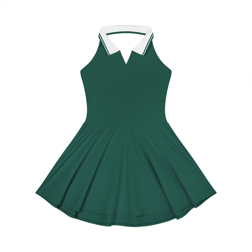Sweet Route Women's Collared Halter A-Line Tennis Dress