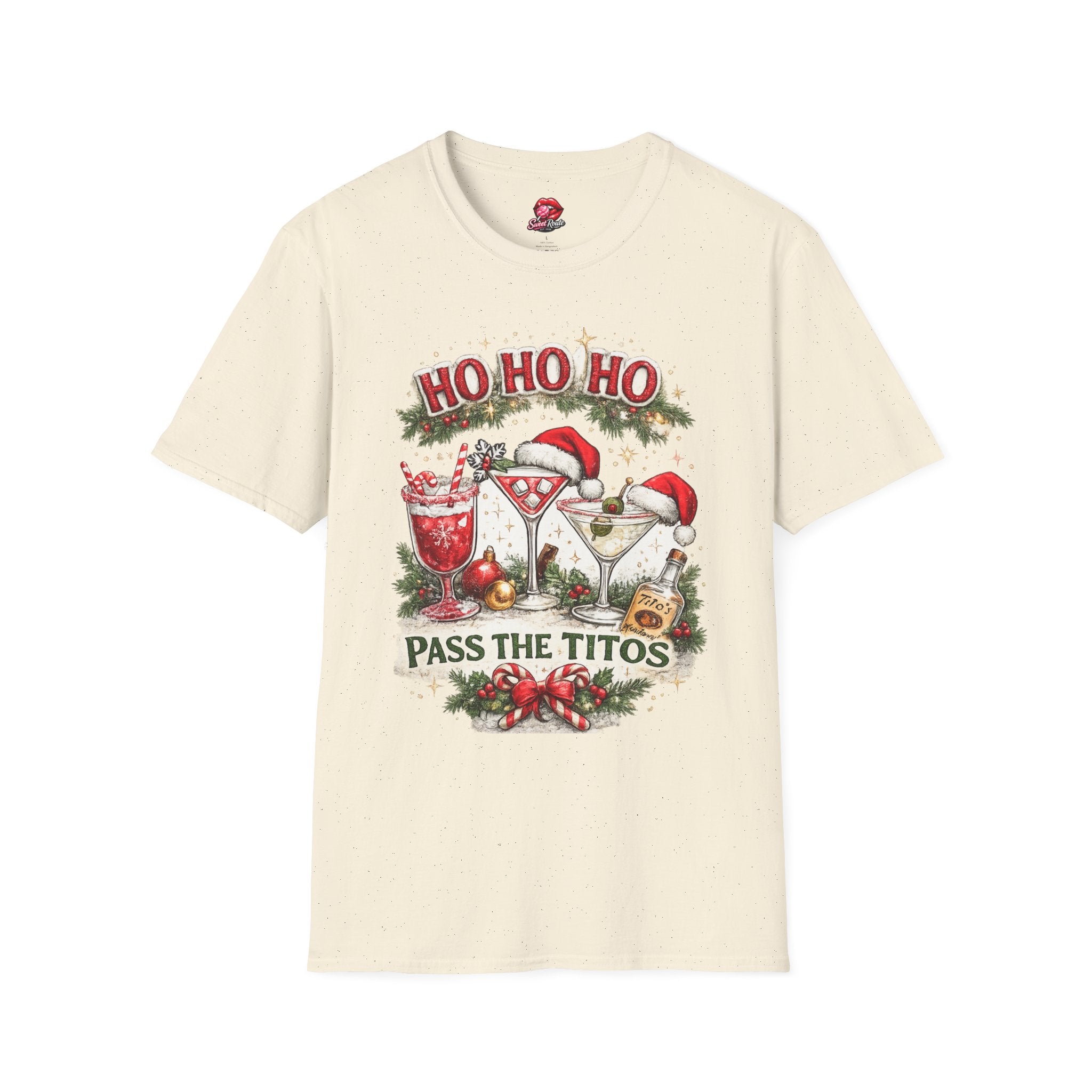 Ho Ho Ho Pass the Titos Christmas T-Shirt