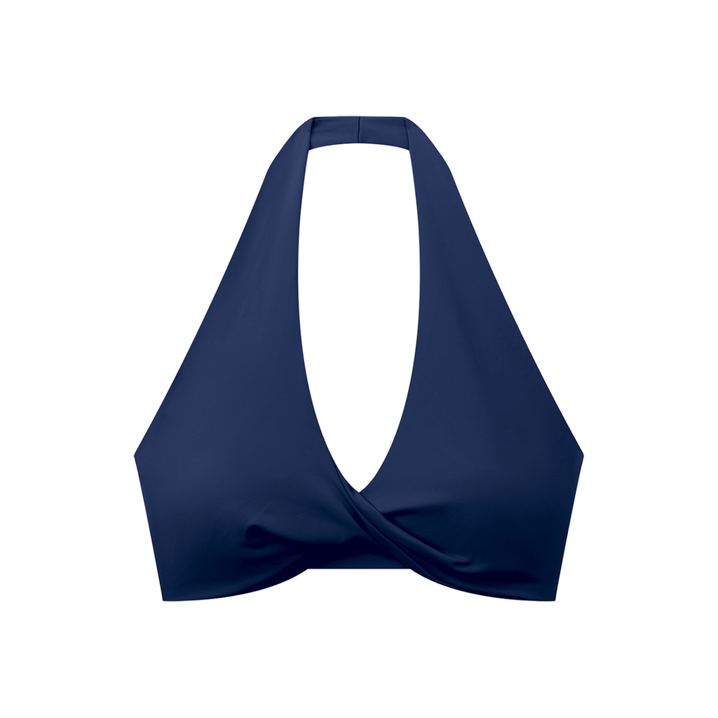 Sweet Route Women's Pleated Halter Sports Bra