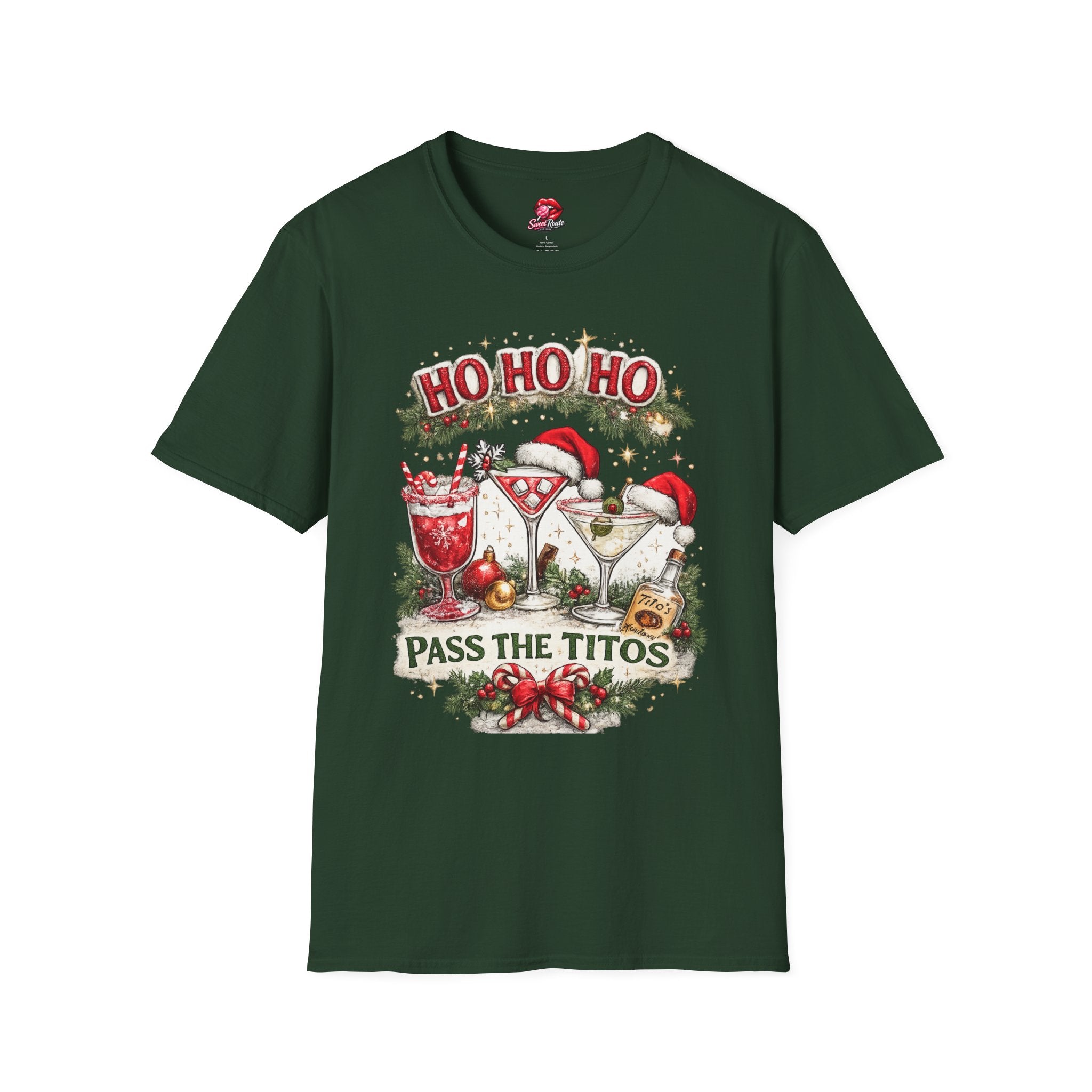 Ho Ho Ho Pass the Titos Christmas T-Shirt