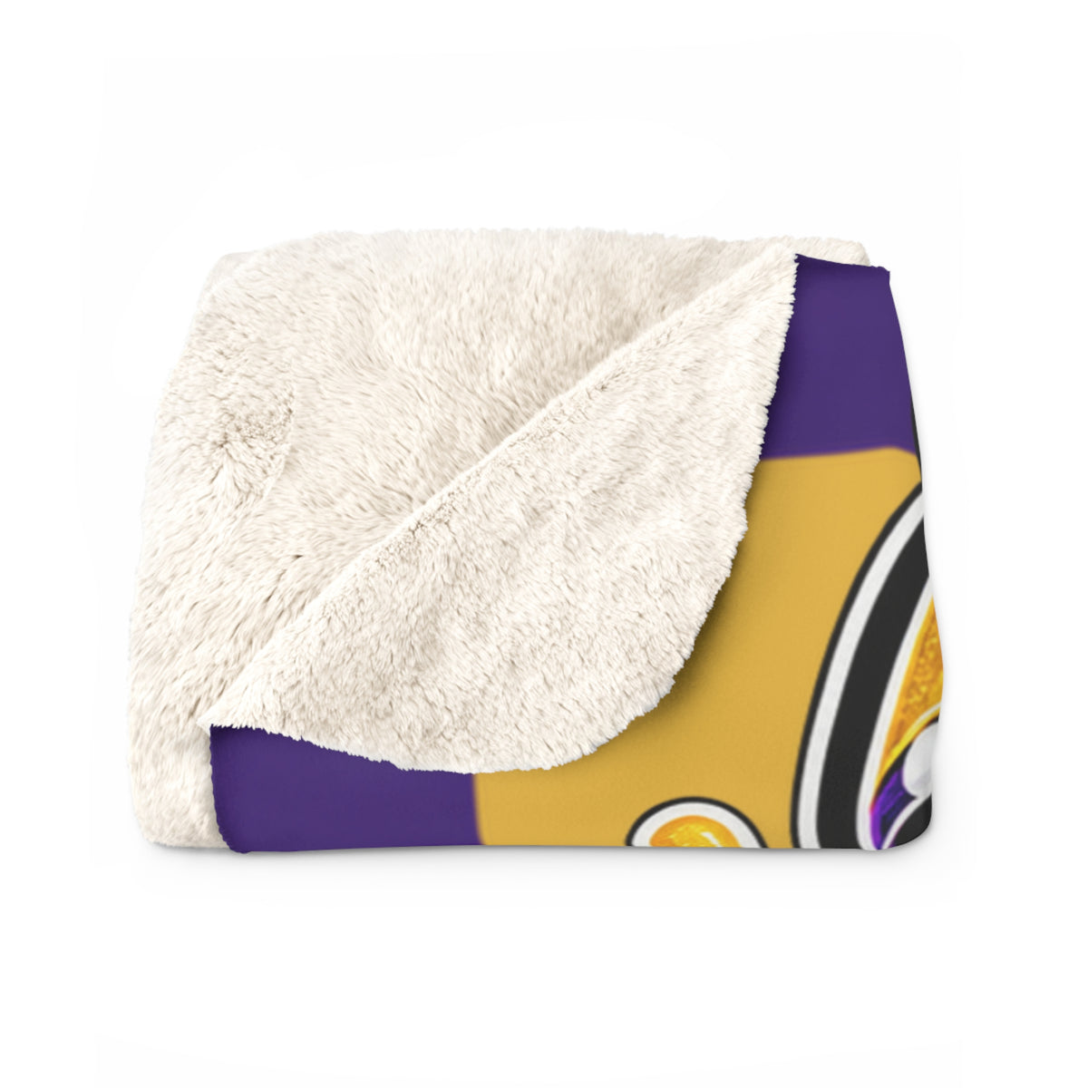 Golden Cranes Sherpa Fleece Blanket