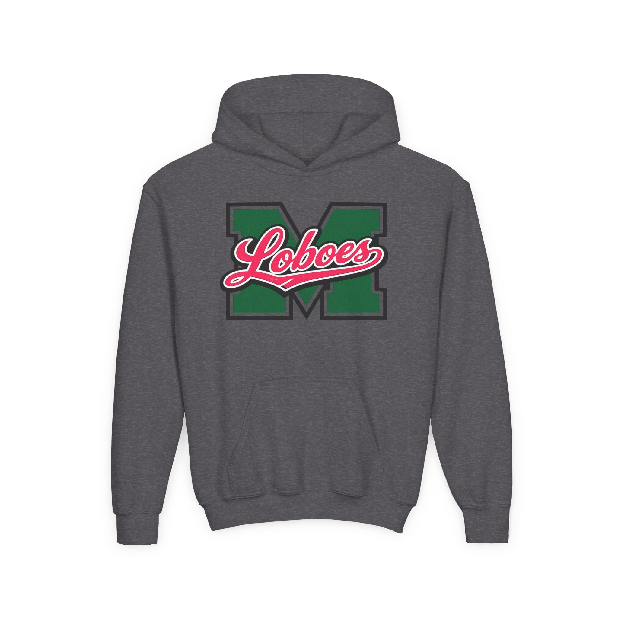 Youth Loboes M Letter Hoodie — Kids School Spirit Sweatshirt