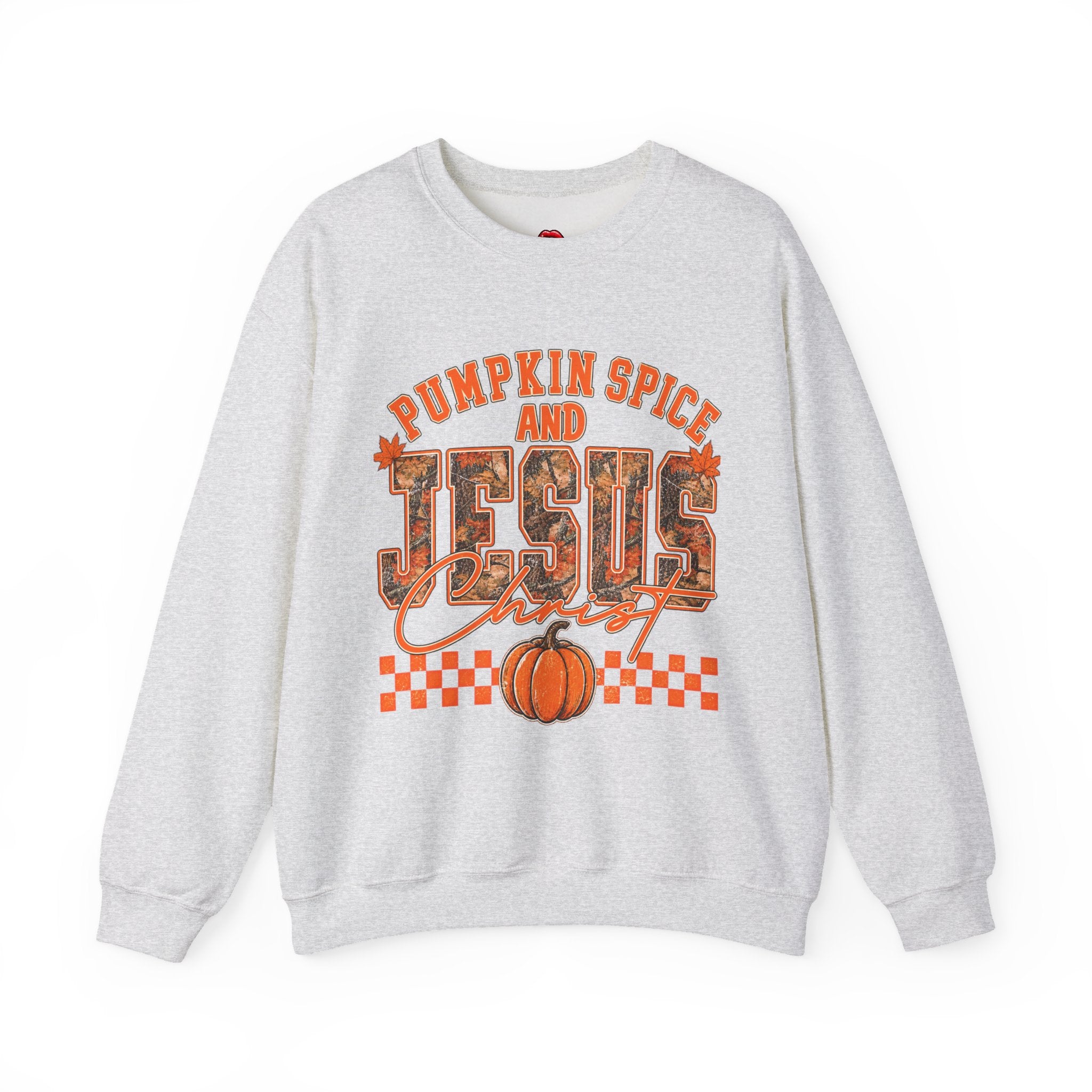 Pumpkin Spice and Jesus Crewneck Sweatshirt — Fall Christian Graphic Pullover