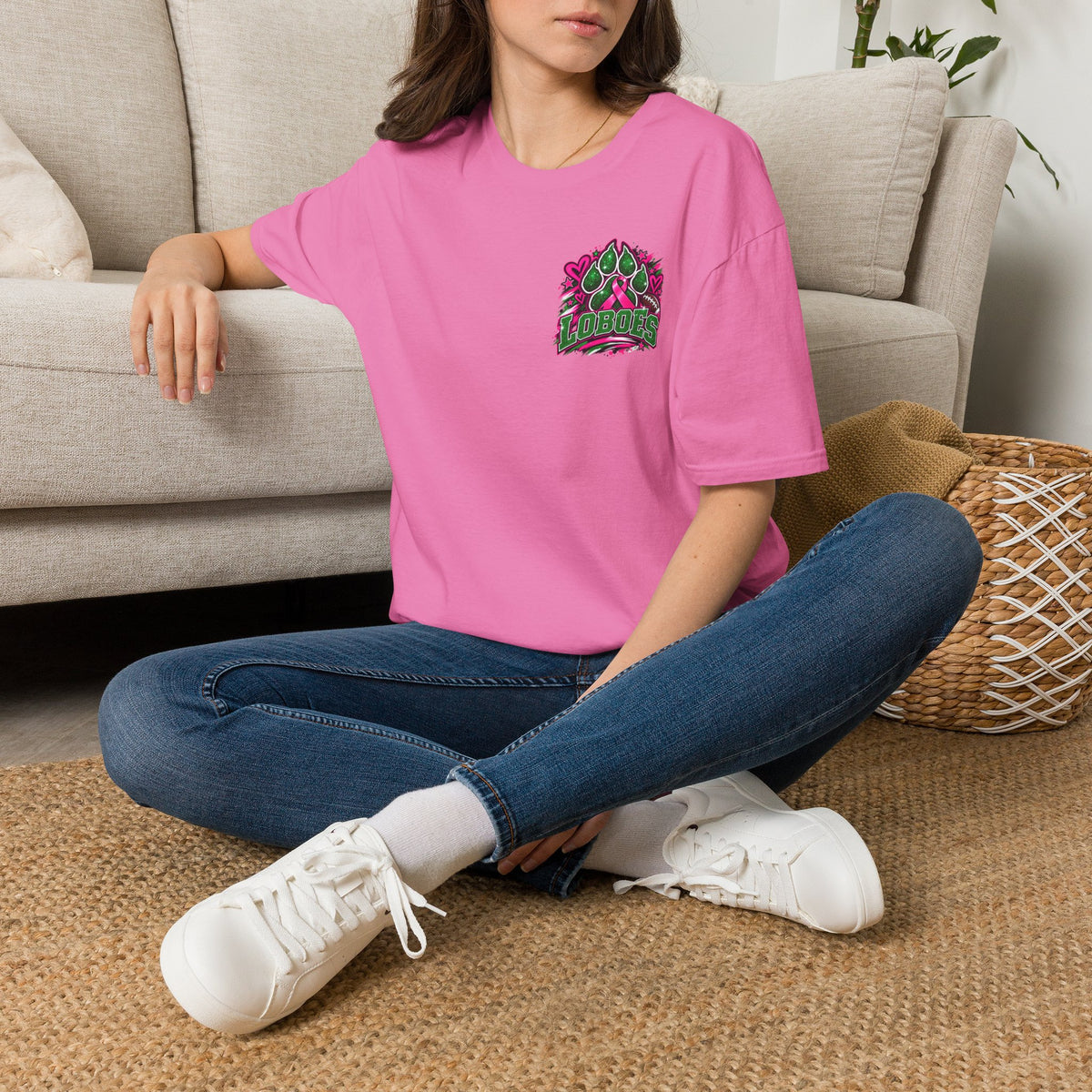 Monahans Loboes Pink Out Game Day Graphic T-Shirt