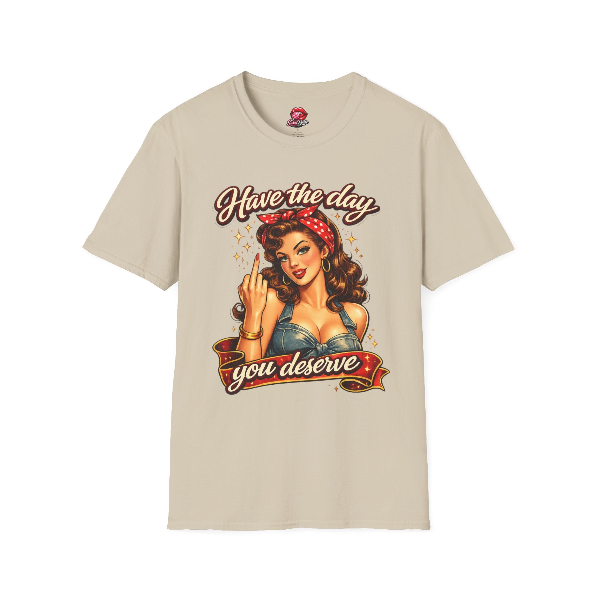 Have the Day retro pinup middle finger T-Shirt