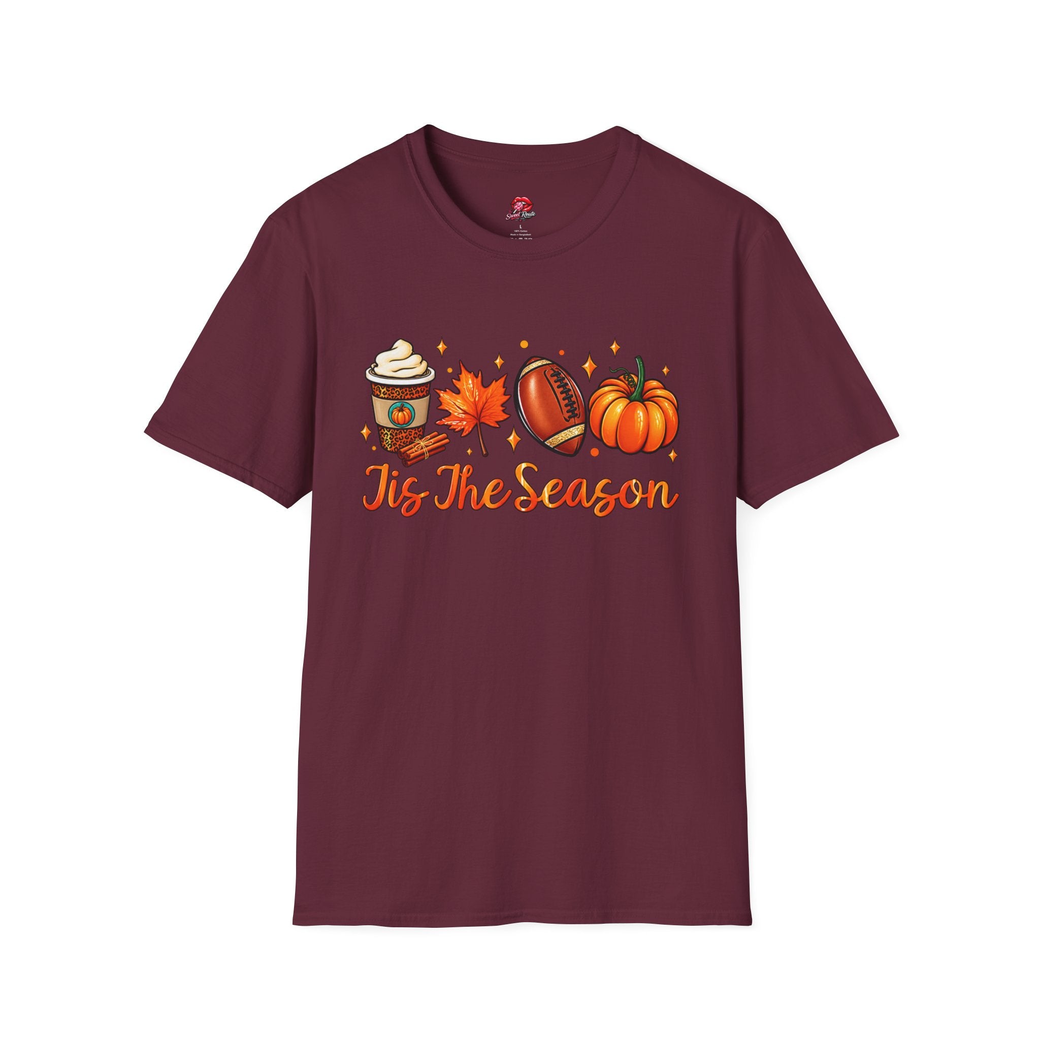 Tis The Season Pumpkin, Leaf & Latte Tee