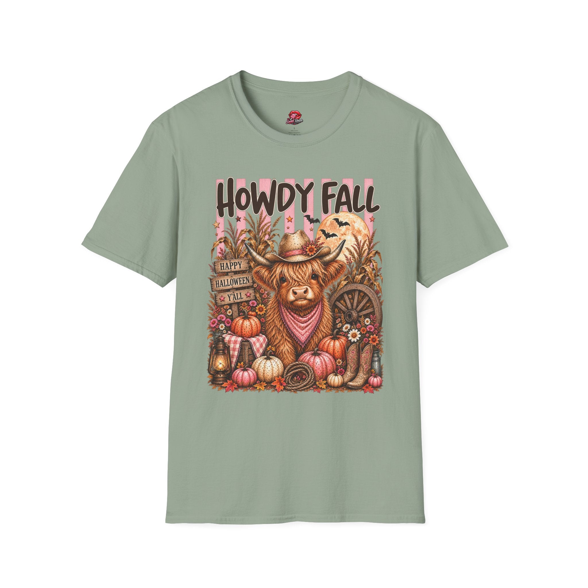 Cute Country Halloween Pumpkin Cowgirl Tee