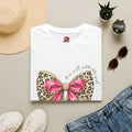 Leopard Bow with Pink Ribbon T-Shirt