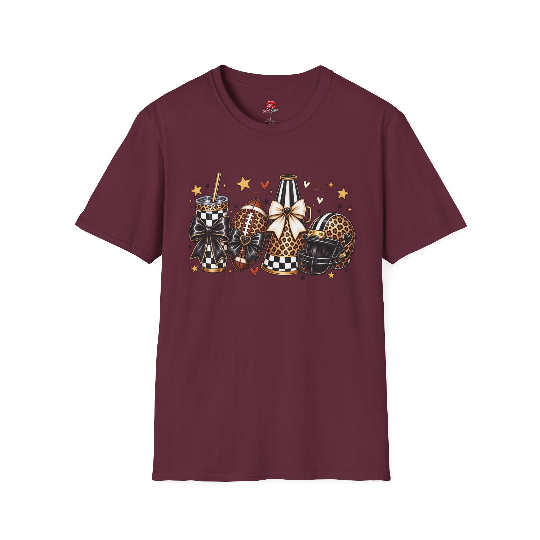 Leopard Game Day Football & Cheer Graphic T-Shirt