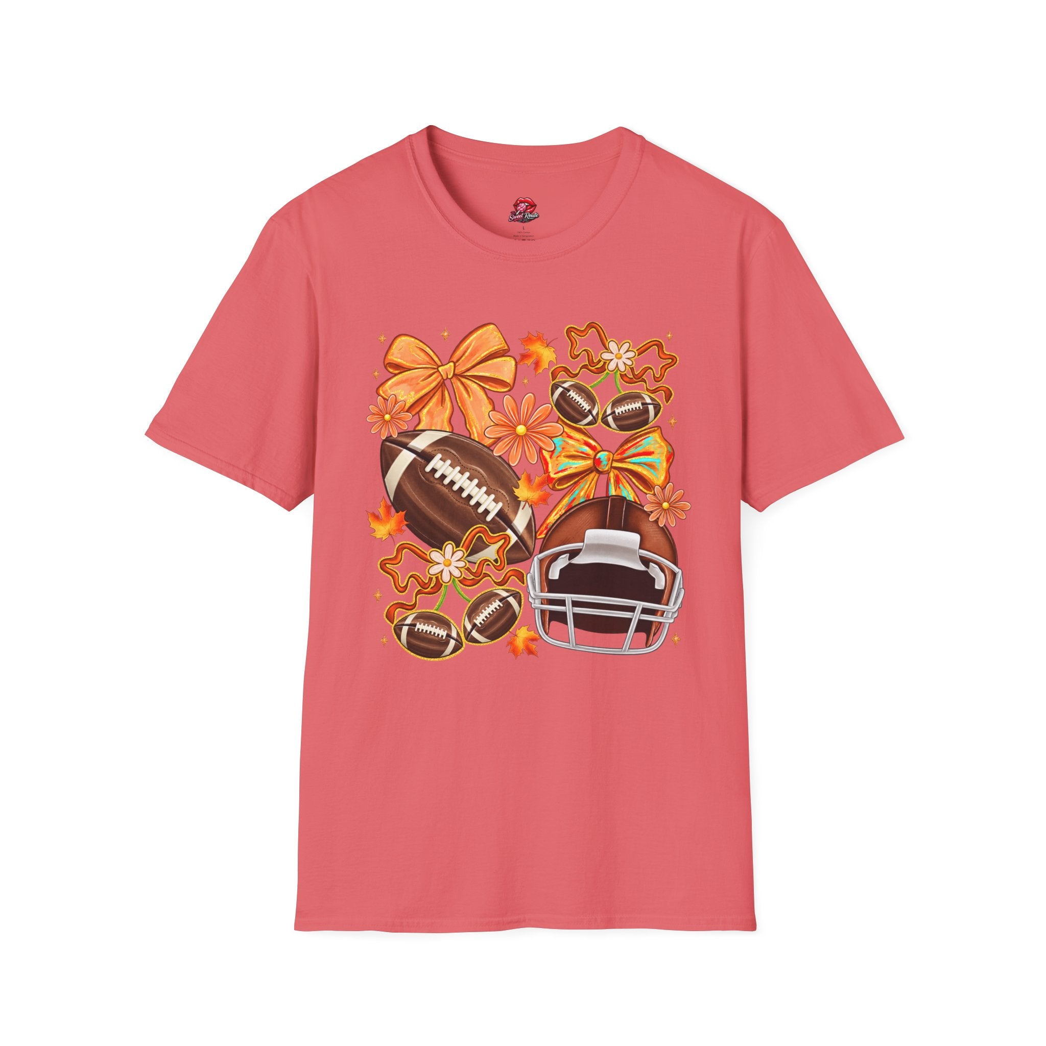 Football Floral Collage T-Shirt