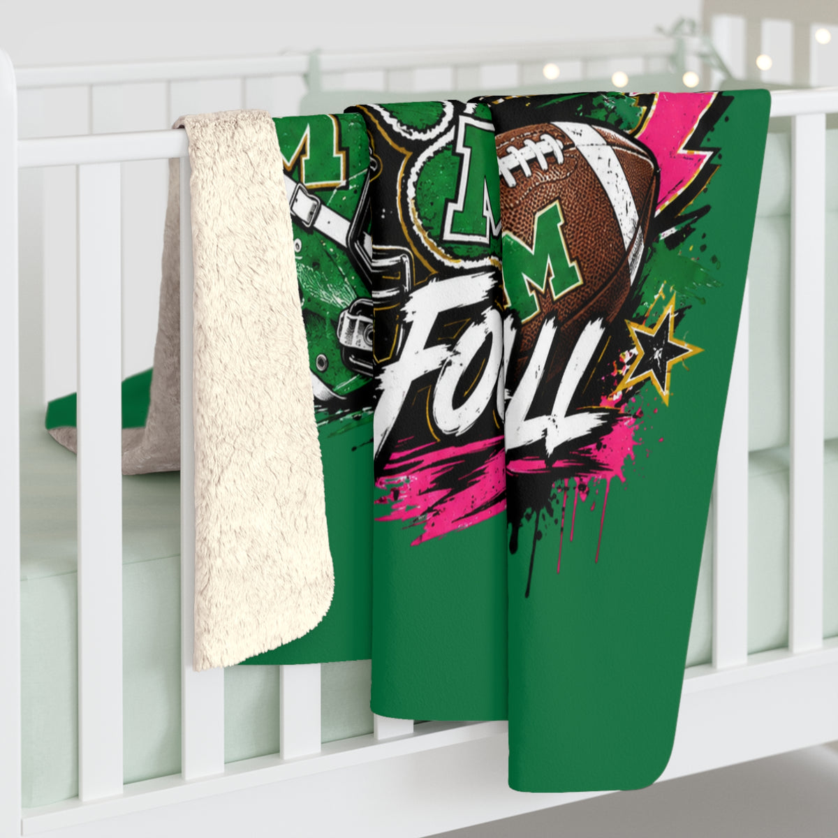 Monahans Loboes Football Sherpa Fleece Stadium Blanket — Cozy Team Spirit Throw