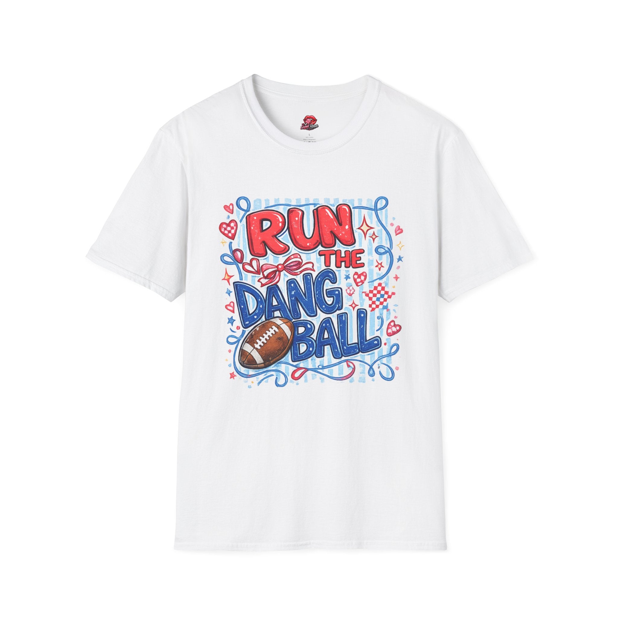 Run the Dang Ball T-Shirt | Funny Football Graphic Tee | Retro Game Day Shirt
