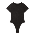 Sweet Route Women's Mineral Wash Crewneck Bodysuit