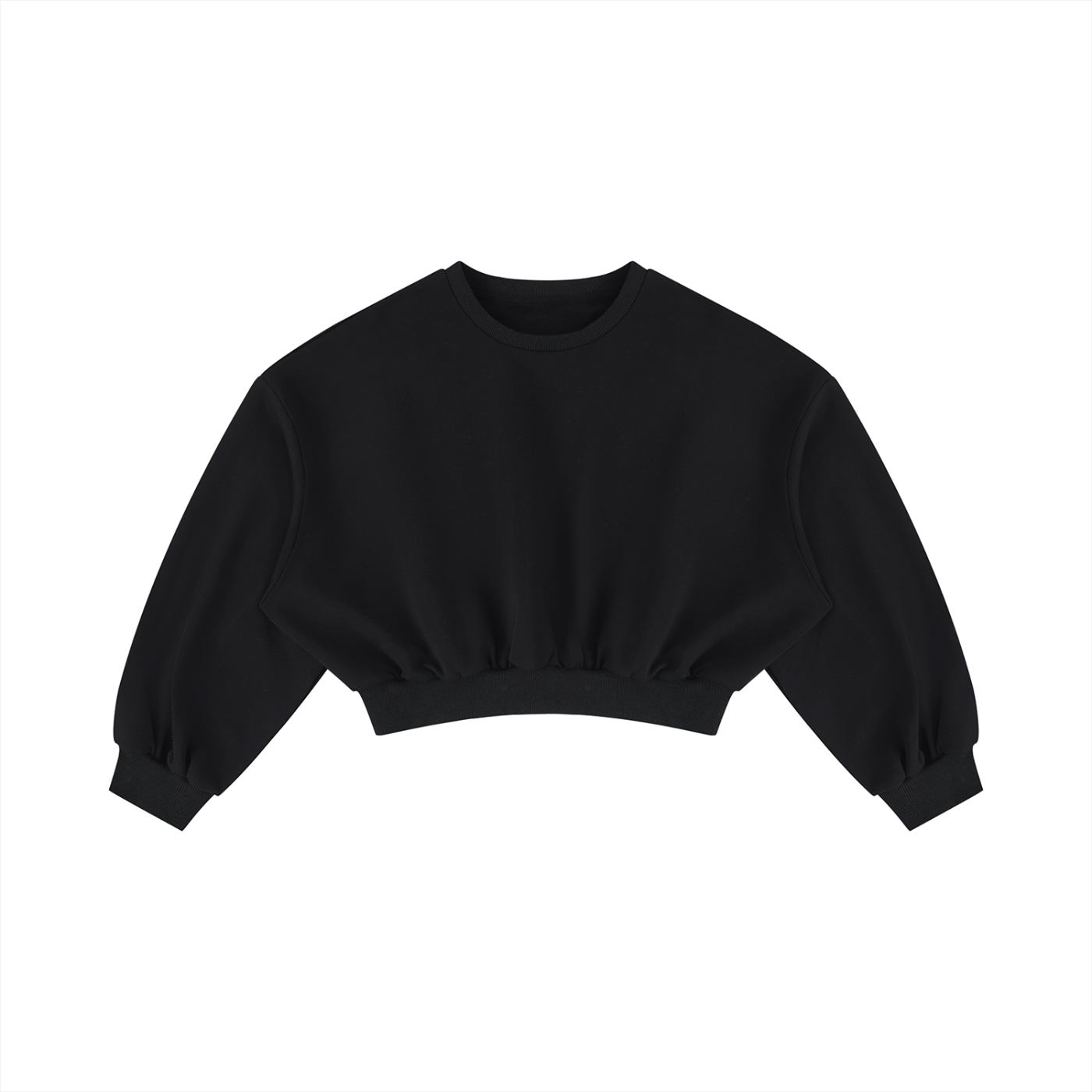 Sweet Route Women's Boxy Cropped Crewneck Sweatshirt