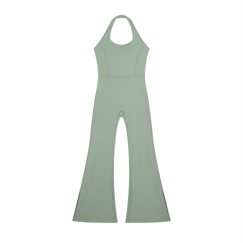 Sweet Route Women’s Halter Flared Jumpsuit