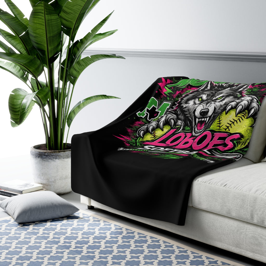 Monahans Loboes Softball Sherpa Blanket