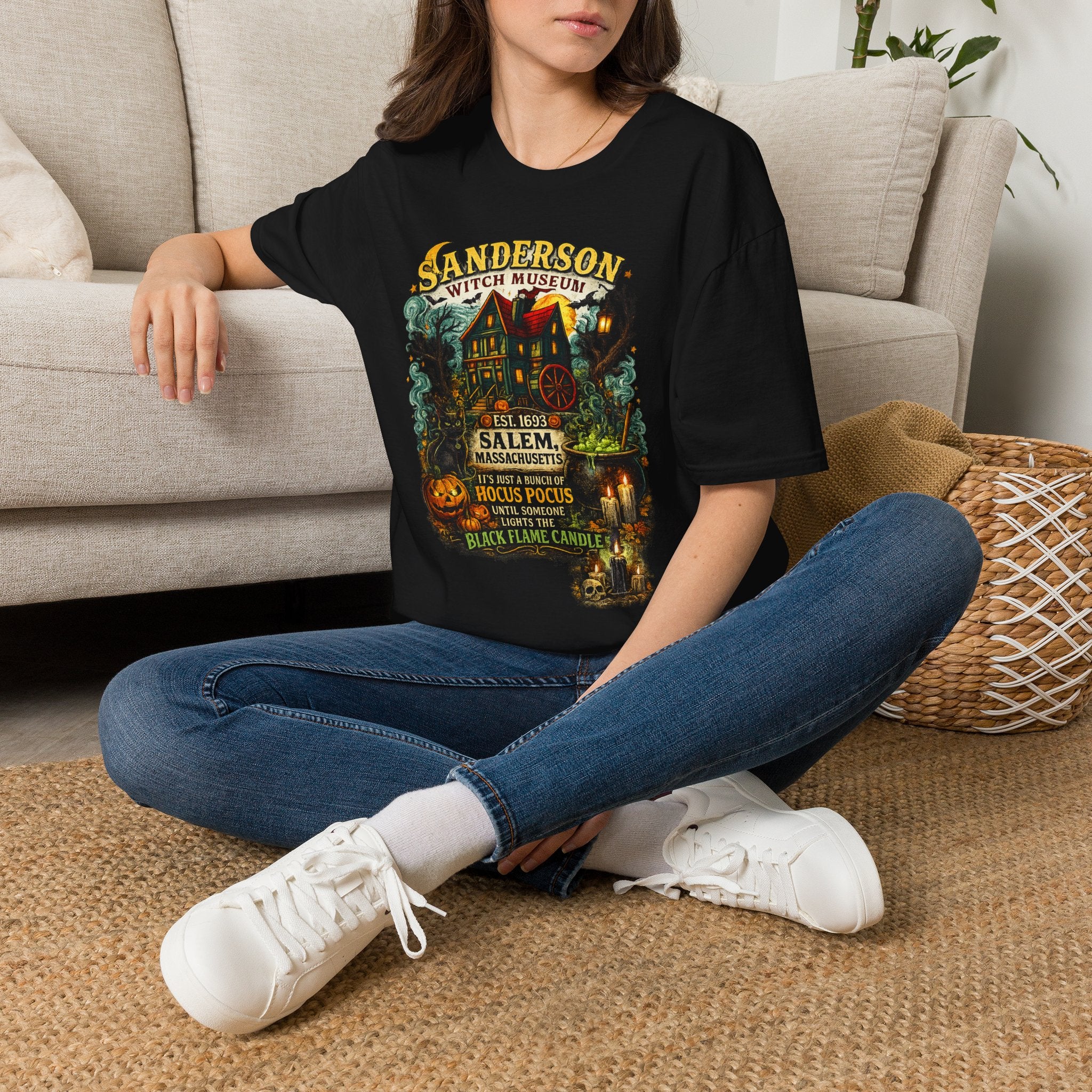 Sanderson Witch Museum Shirt | Vintage Salem Halloween T-Shirt | Witchy Halloween Graphic Tee | Retro Spooky Season Fall Shirt