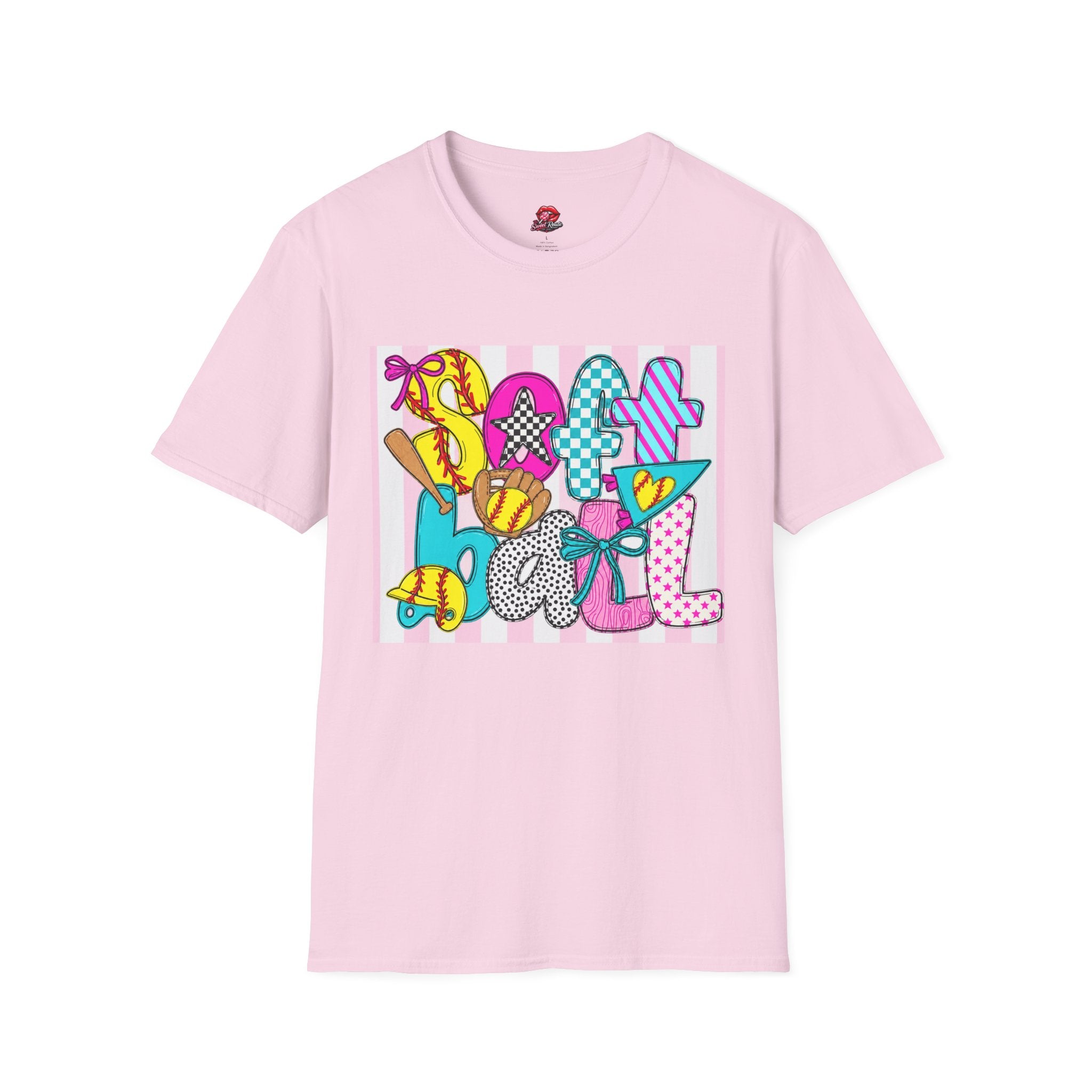Colorful Pop Art Softball Tee