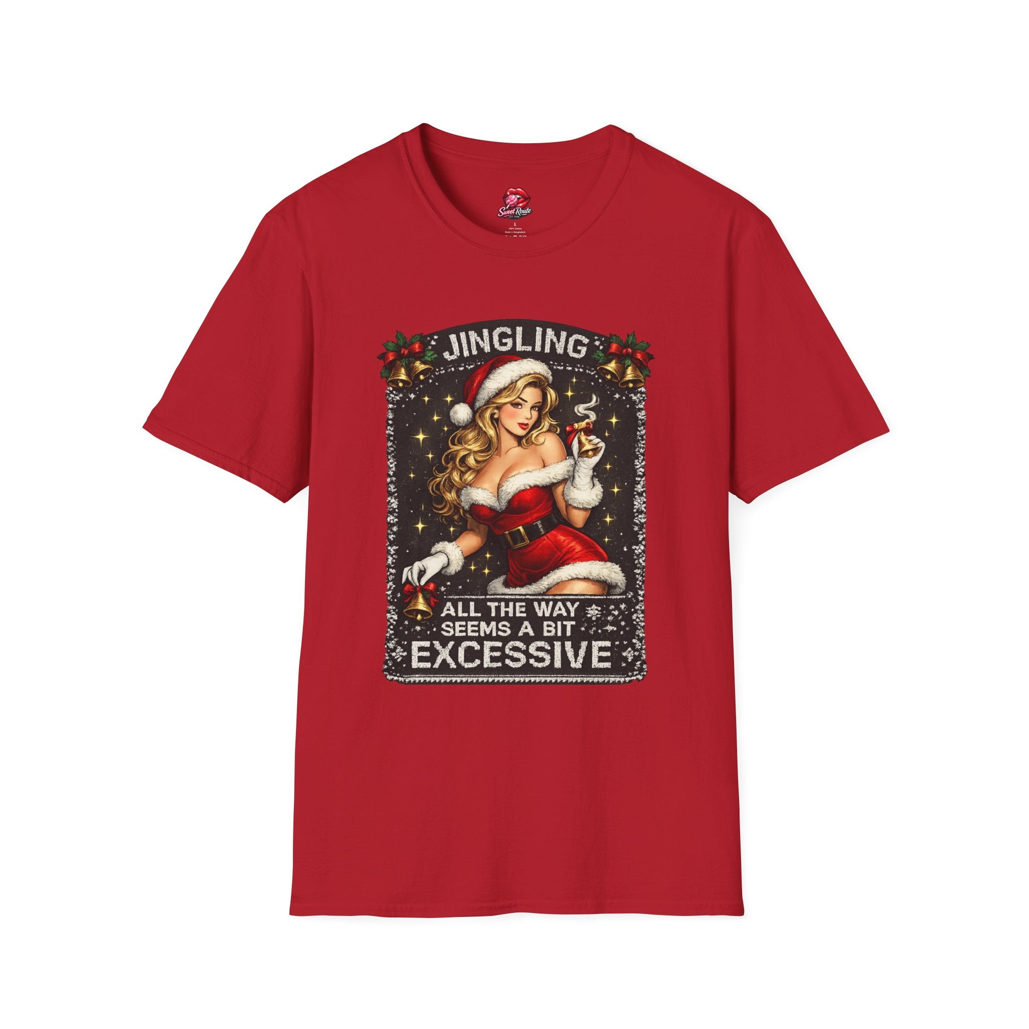 Jingling Pinup Santa Girl T-Shirt