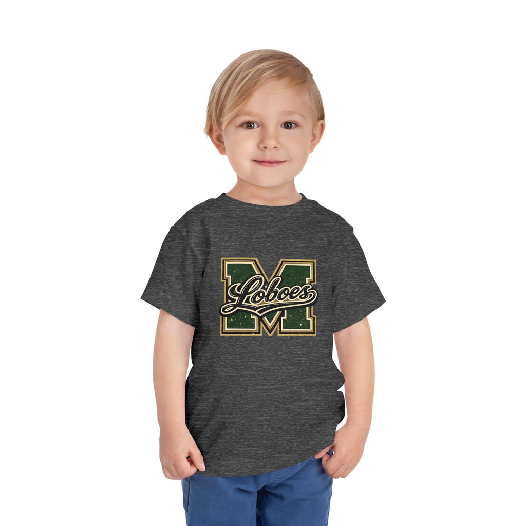 Toddler Tee Green Vintage Letterman Logo