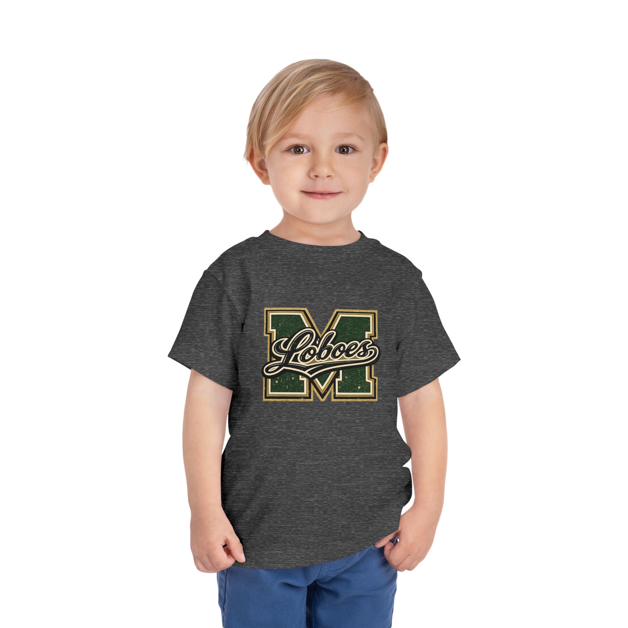 Toddler Tee Green Vintage Letterman Logo