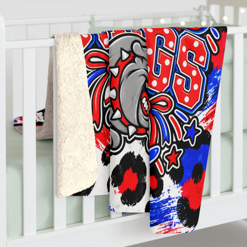 Coahoma Bulldogs Sherpa Fleece Blanket