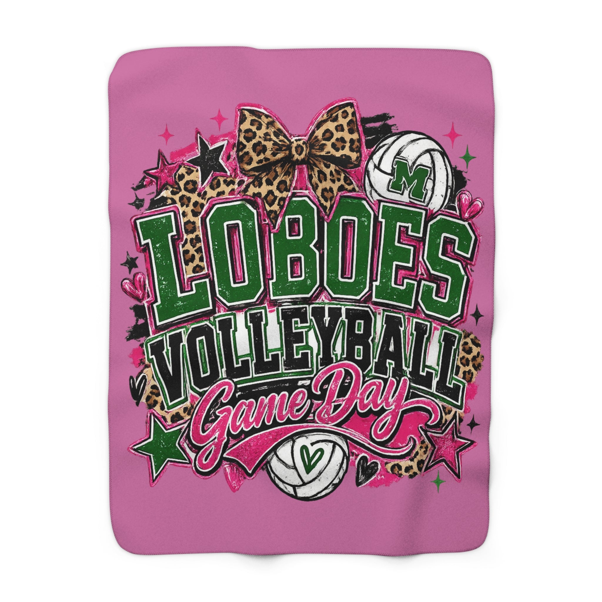Loboes Volleyball Sherpa Fleece Blanket