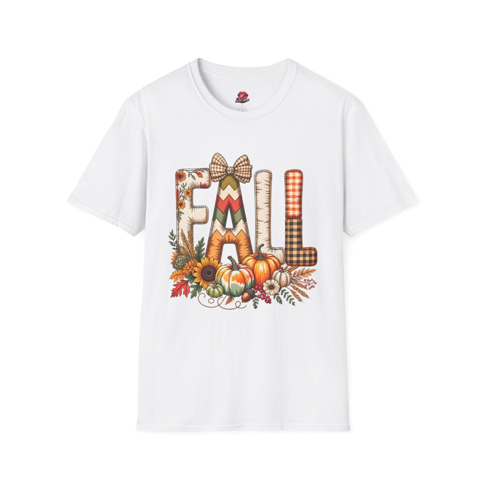 Pumpkin, Plaid & Floral Autumn Tee