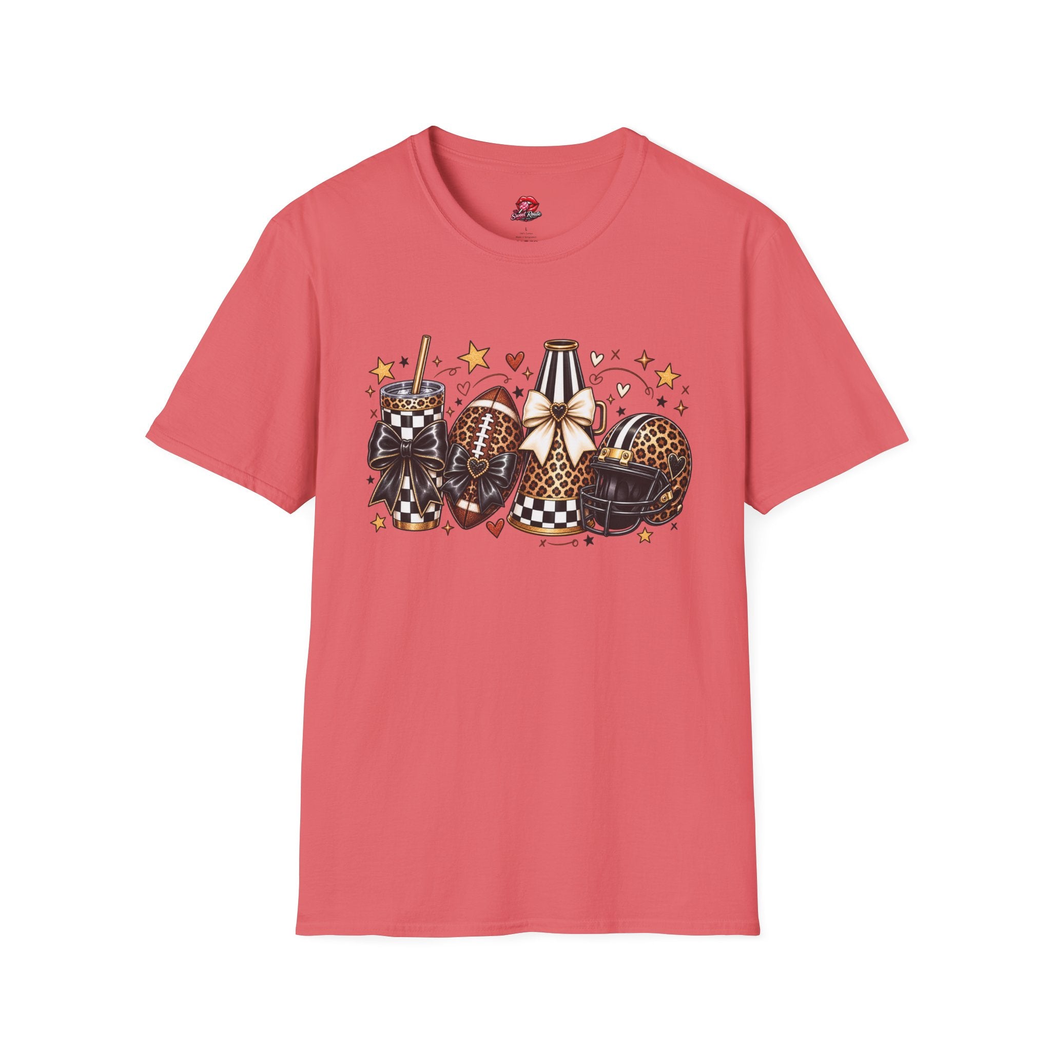 Leopard Game Day Football & Cheer Graphic T-Shirt