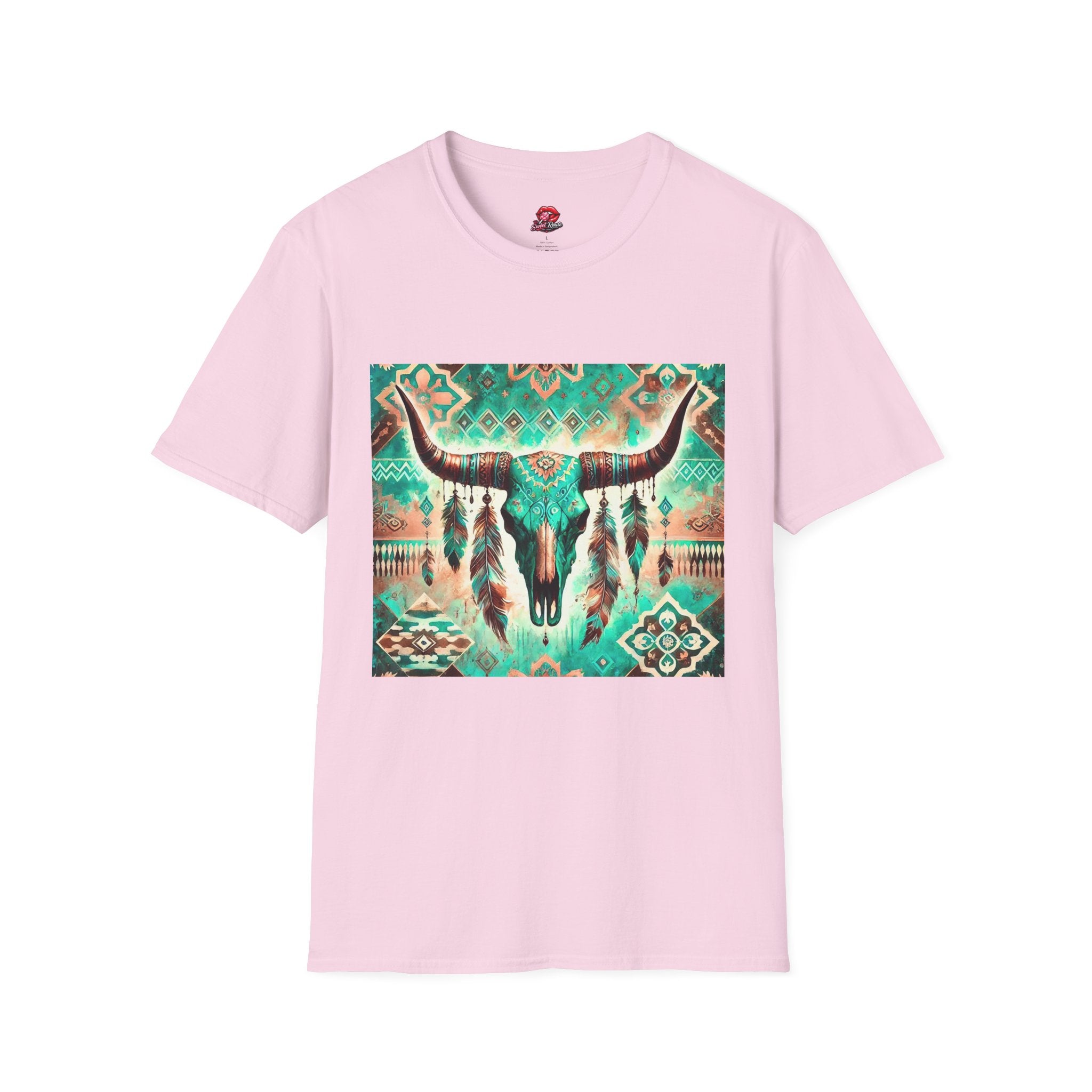 Turquoise Aztec Longhorn T-Shirt
