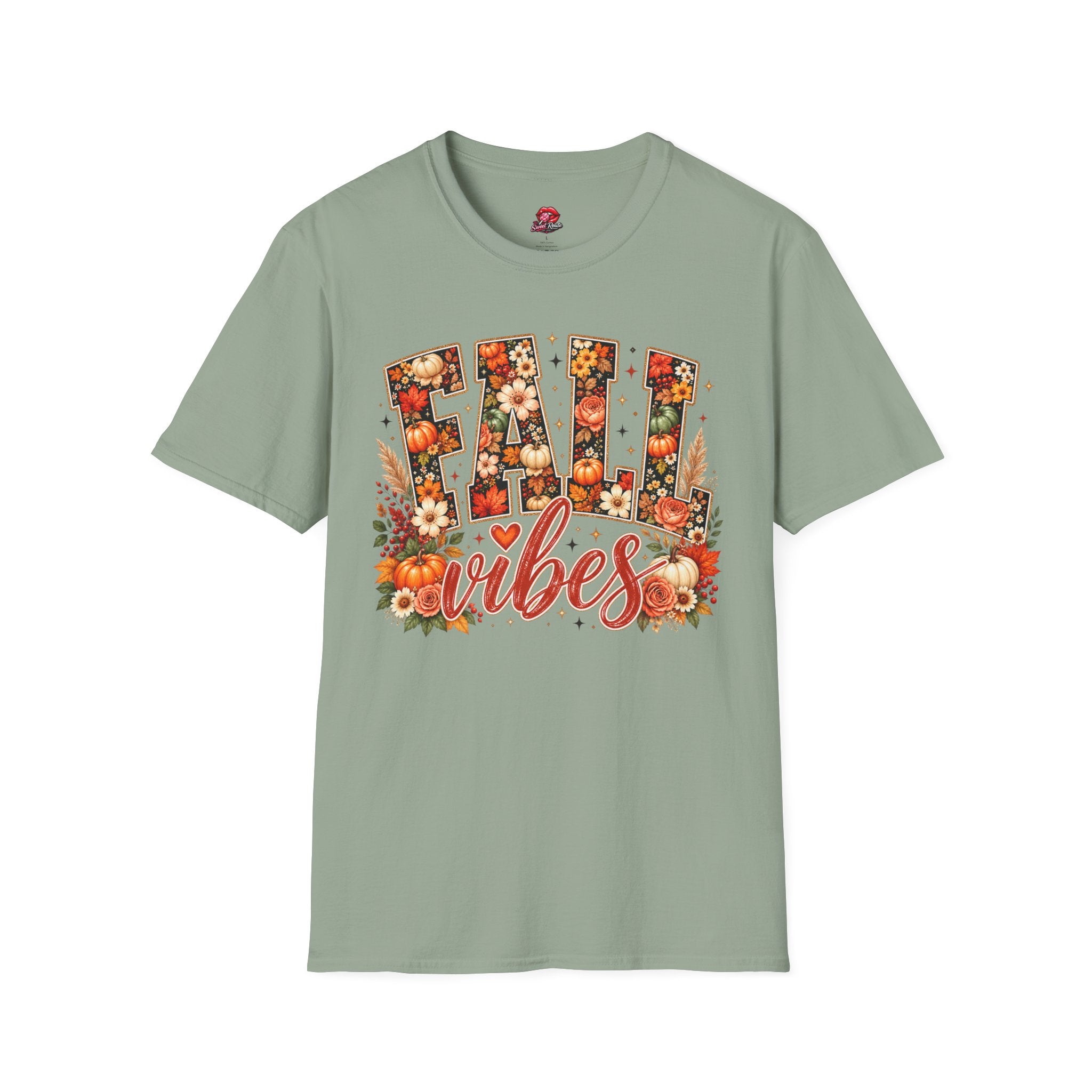 Floral Pumpkin Fall Vibes Tee