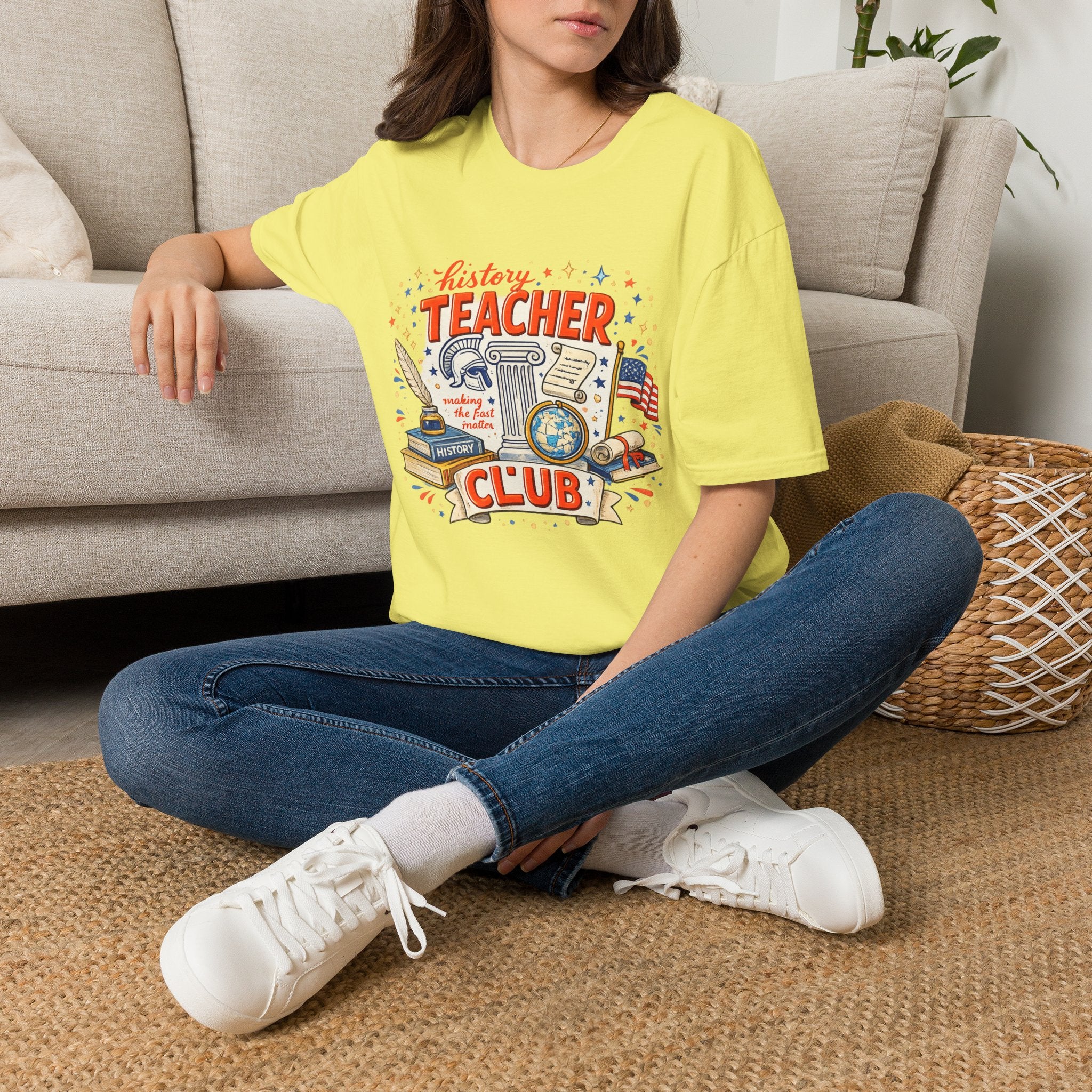 History Teacher Club T-Shirt | Vintage History Teacher Shirt | Retro Classroom Icons Tee | Social Studies Teacher Gift