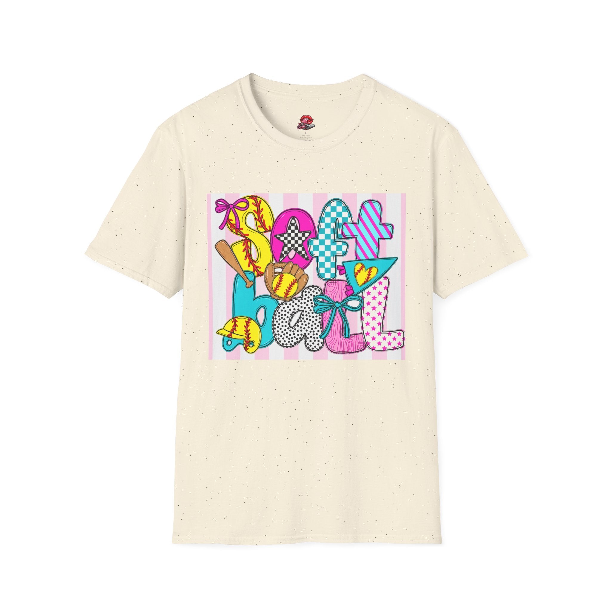 Colorful Pop Art Softball Tee
