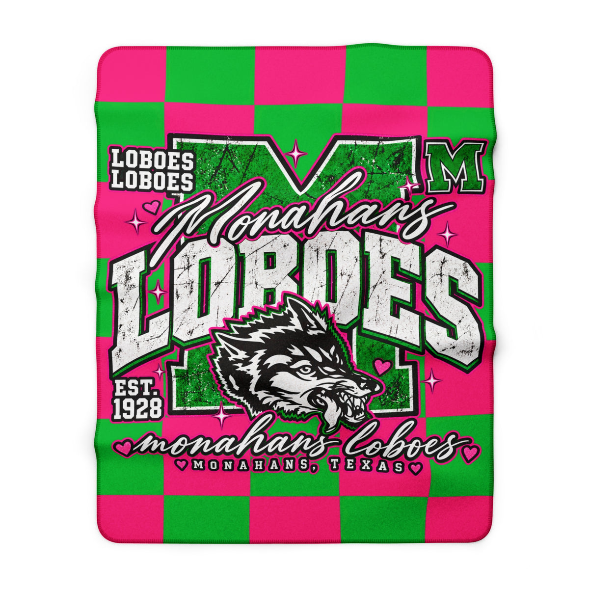 Monahans Loboes Sherpa Fleece Blanket