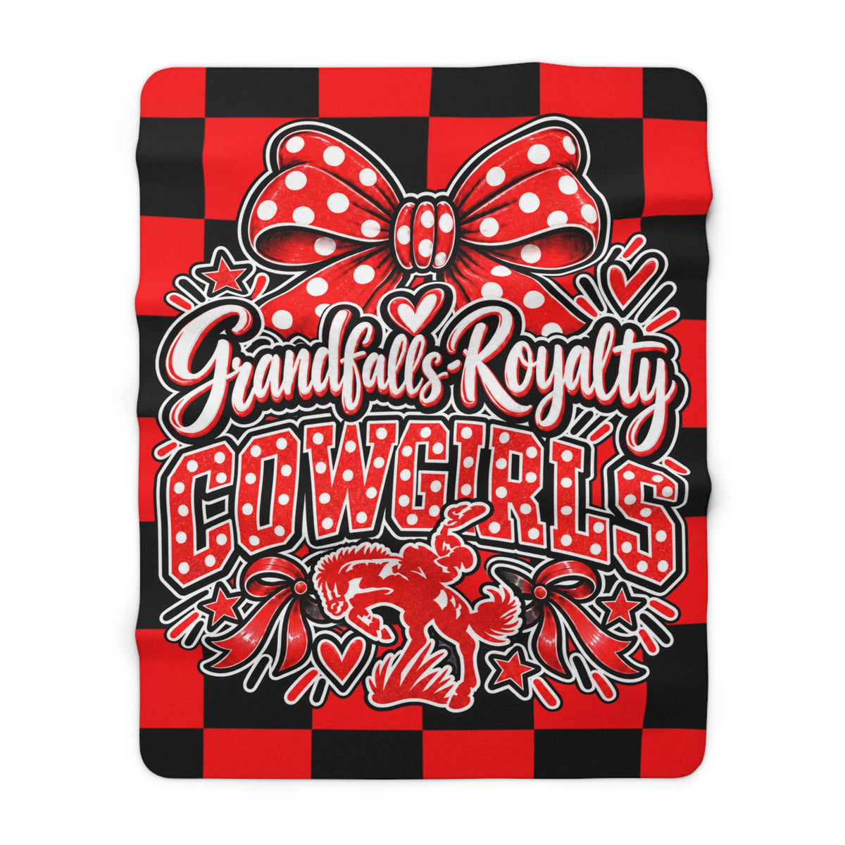 Grandfalls Royalty Cowgirls Sherpa Blanket