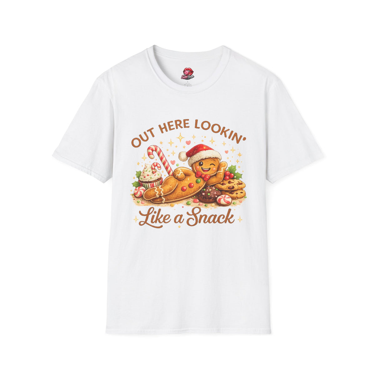 Gingerbread Cookie Santa Hat T-Shirt
