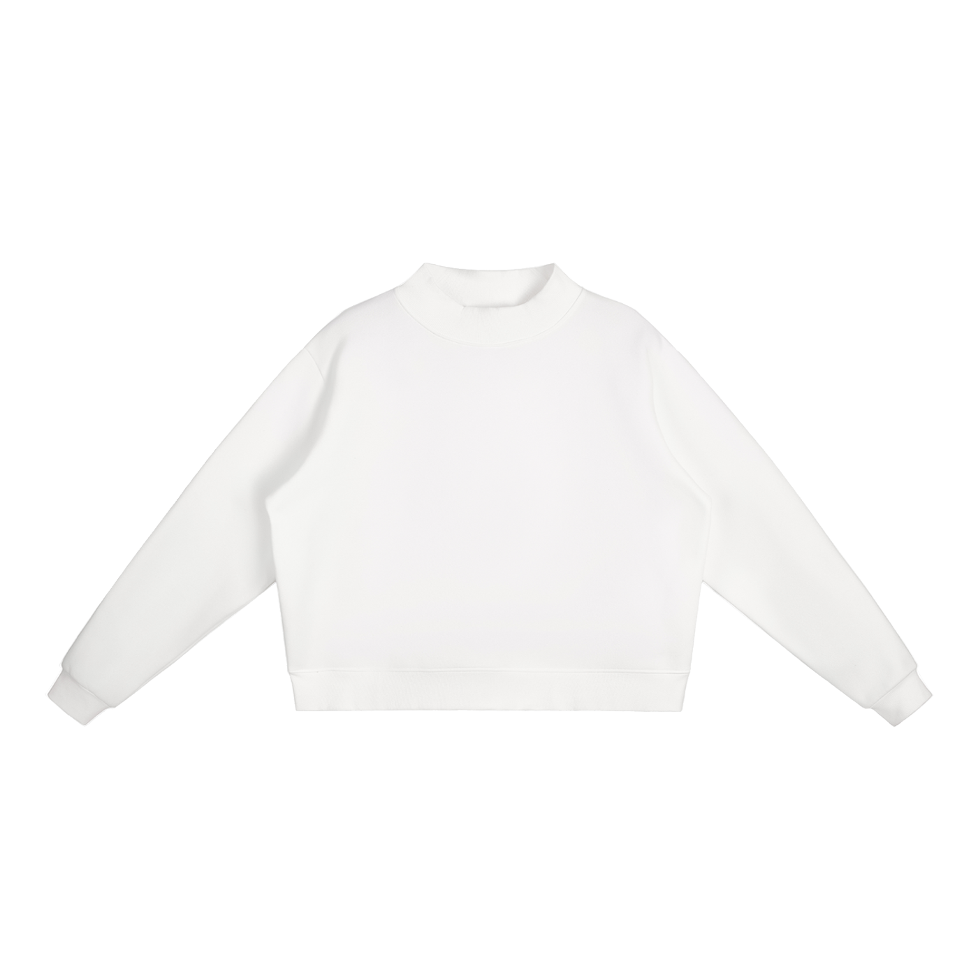 Sweet Route Essential Fleece Mock-Neck Crew Sweatshirt