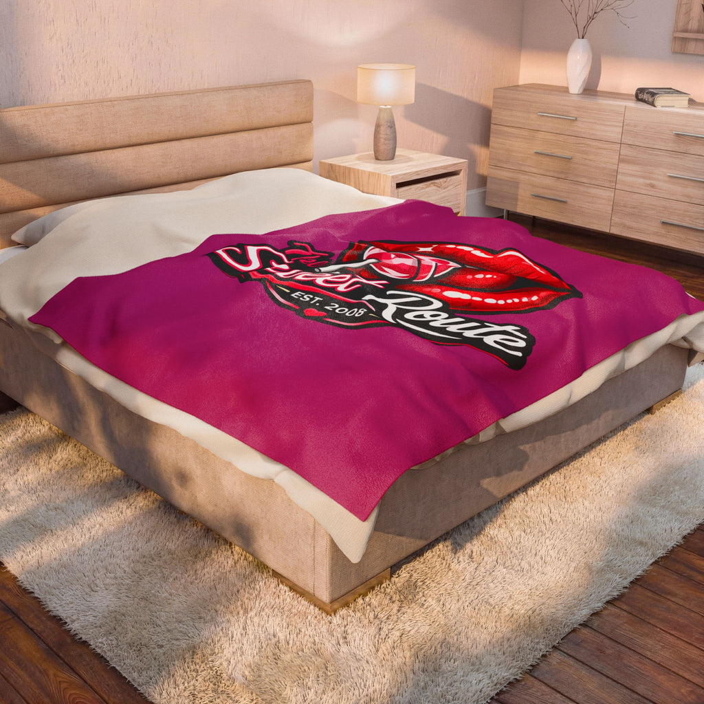 Sweet Route Pink Velveteen Blanket