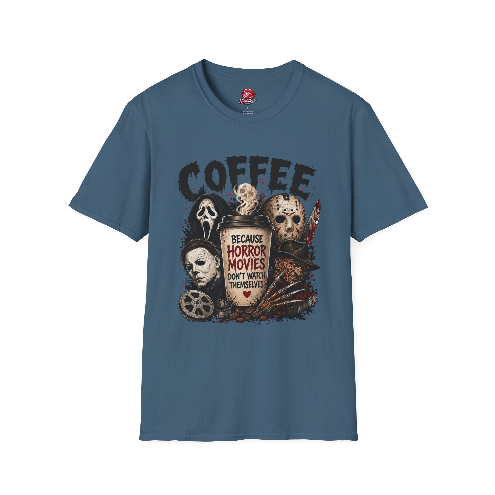 Horror Movie Characters Coffee T-Shirt