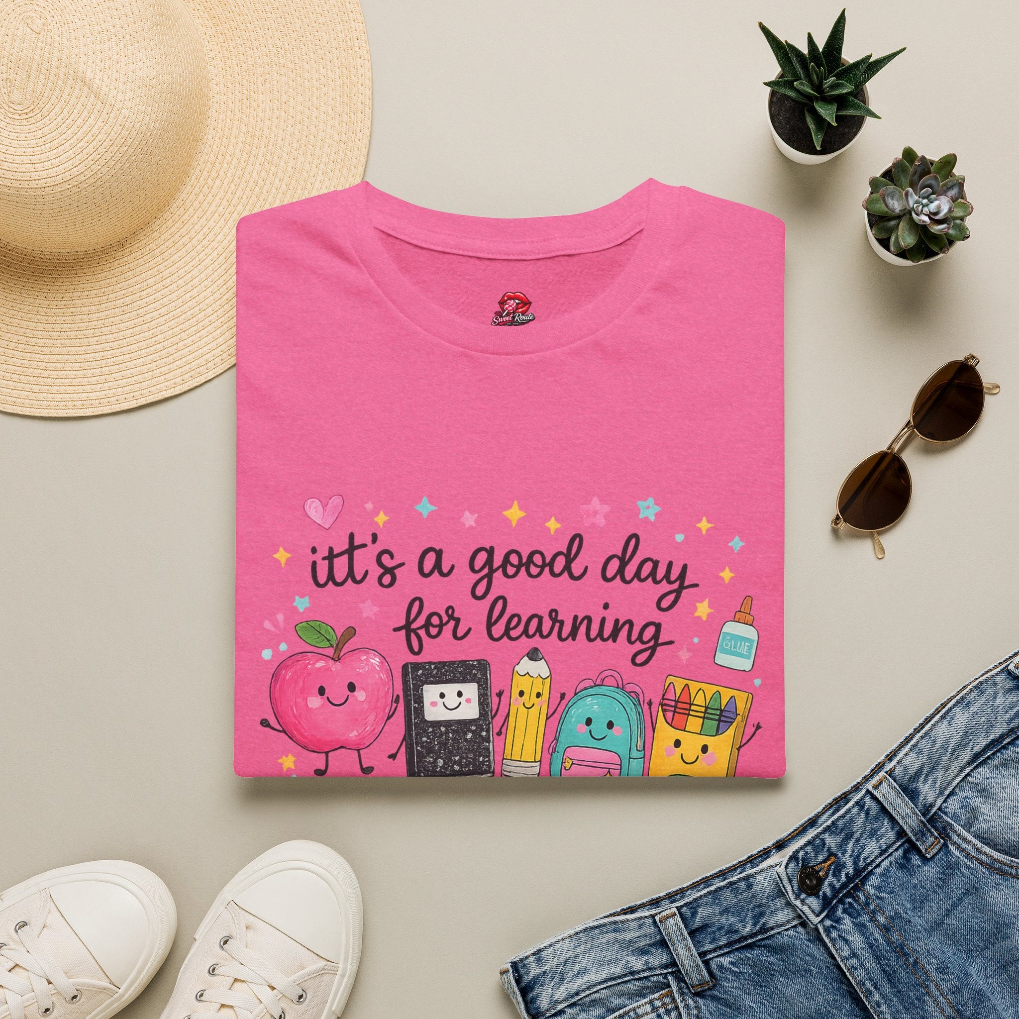It’s a Good Day for Learning Teacher T-Shirt | Cute School Shirt | Colorful Classroom Tee | Back to School Gift for Teachers
