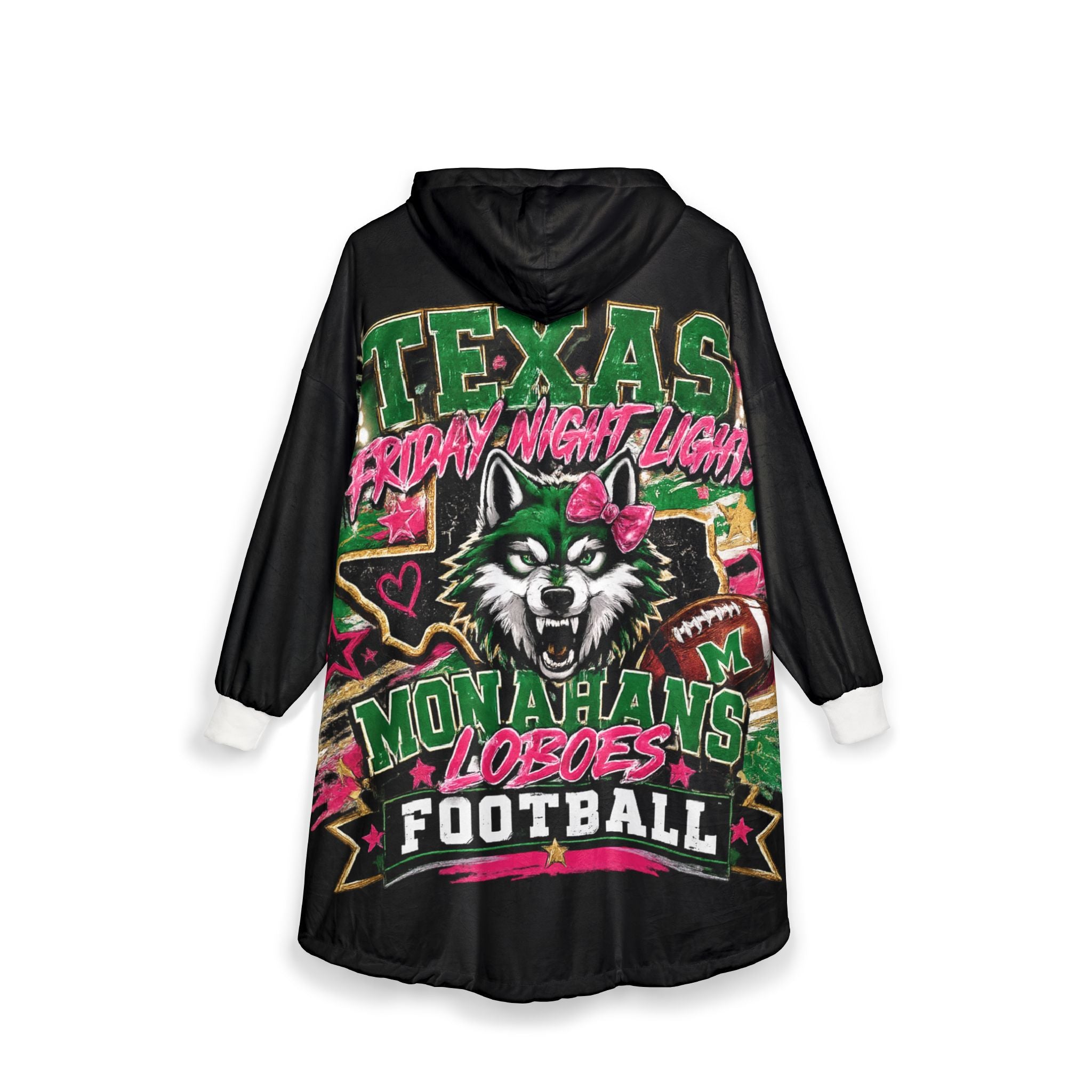 Monahans Loboes Football Hooded Blanket
