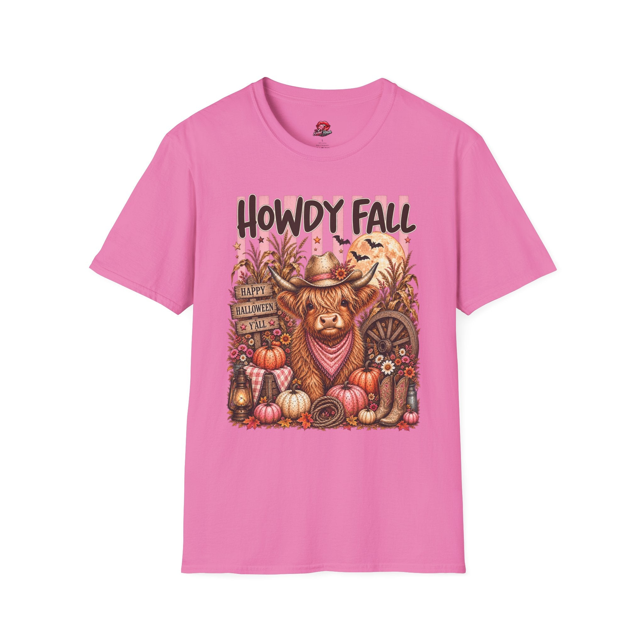 Cute Country Halloween Pumpkin Cowgirl Tee
