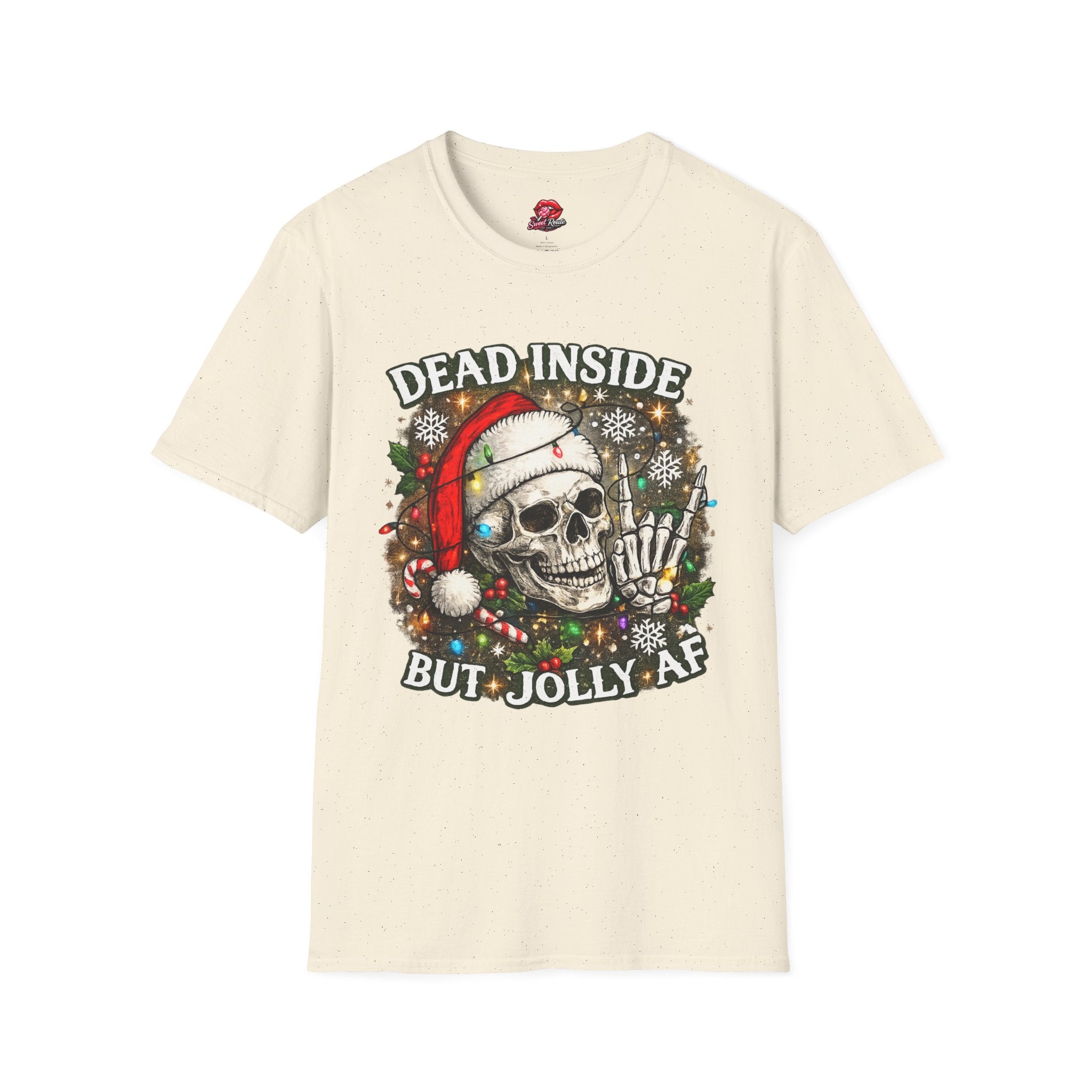 Dead Inside Skull Christmas Tee