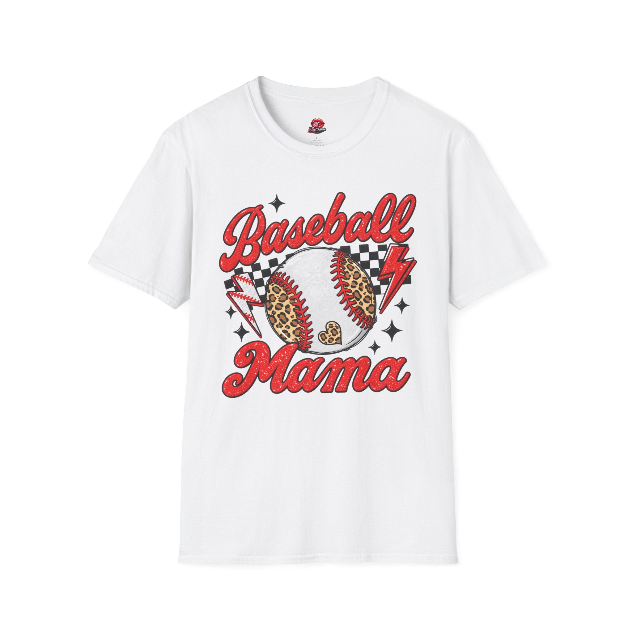 Retro Leopard Stitch Baseball Tee