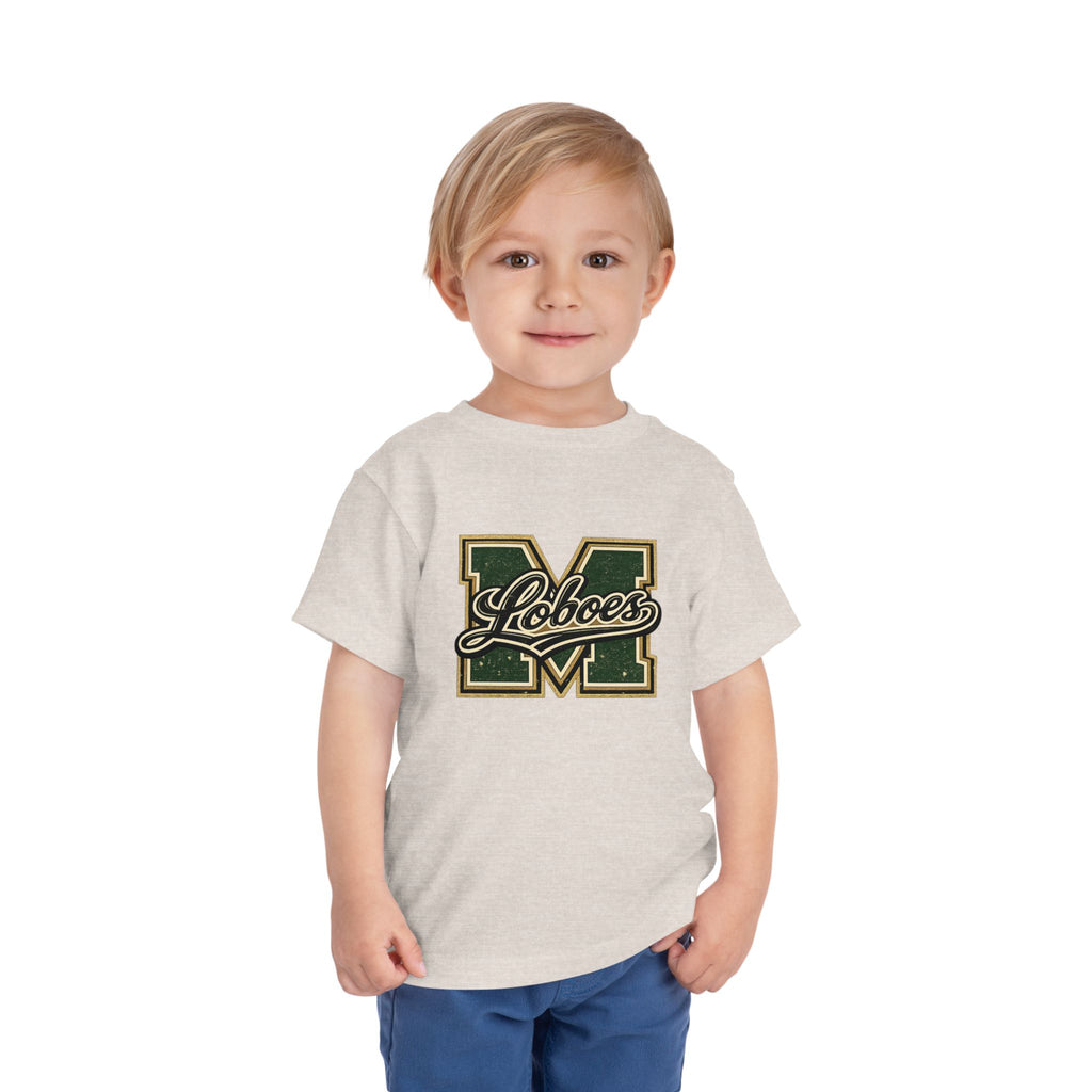 Toddler Tee Green Vintage Letterman Logo