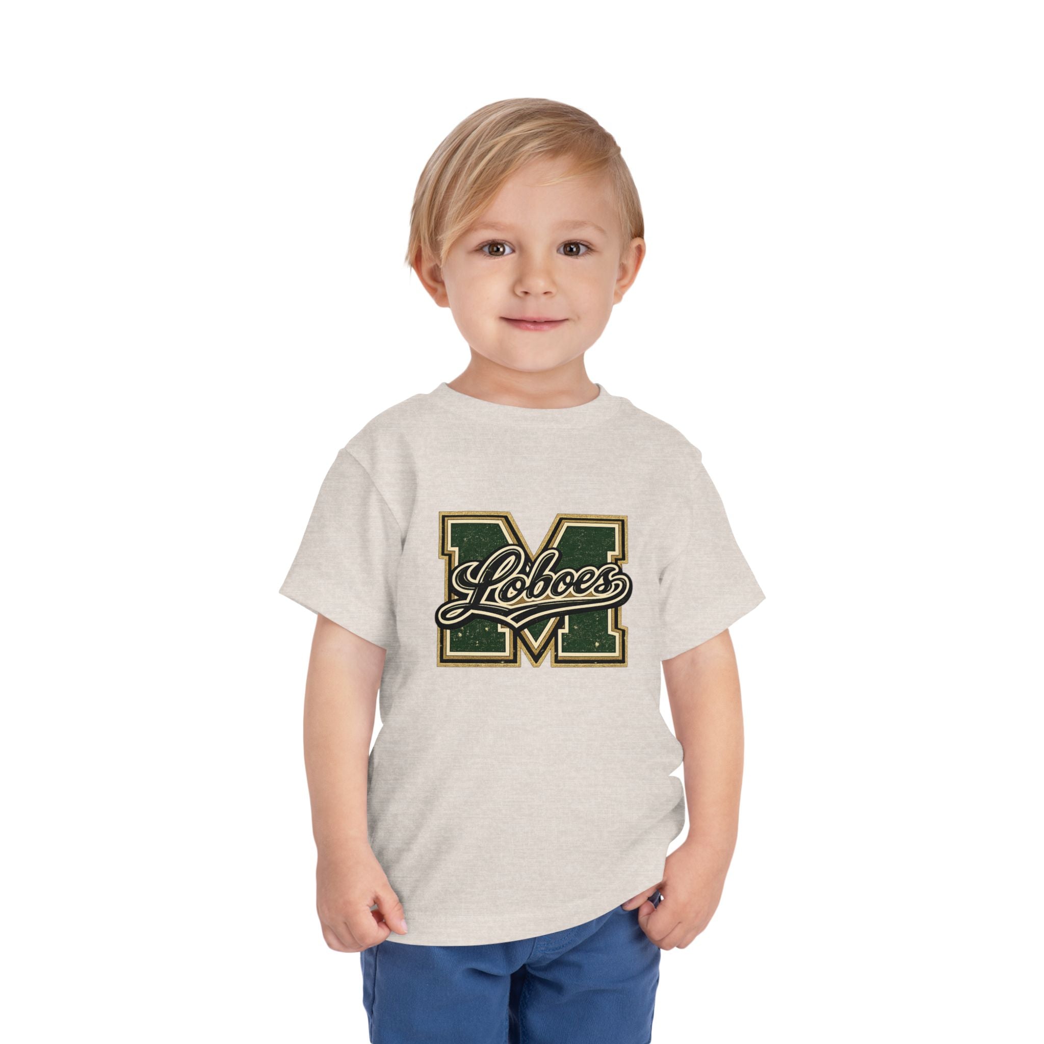 Toddler Tee Green Vintage Letterman Logo