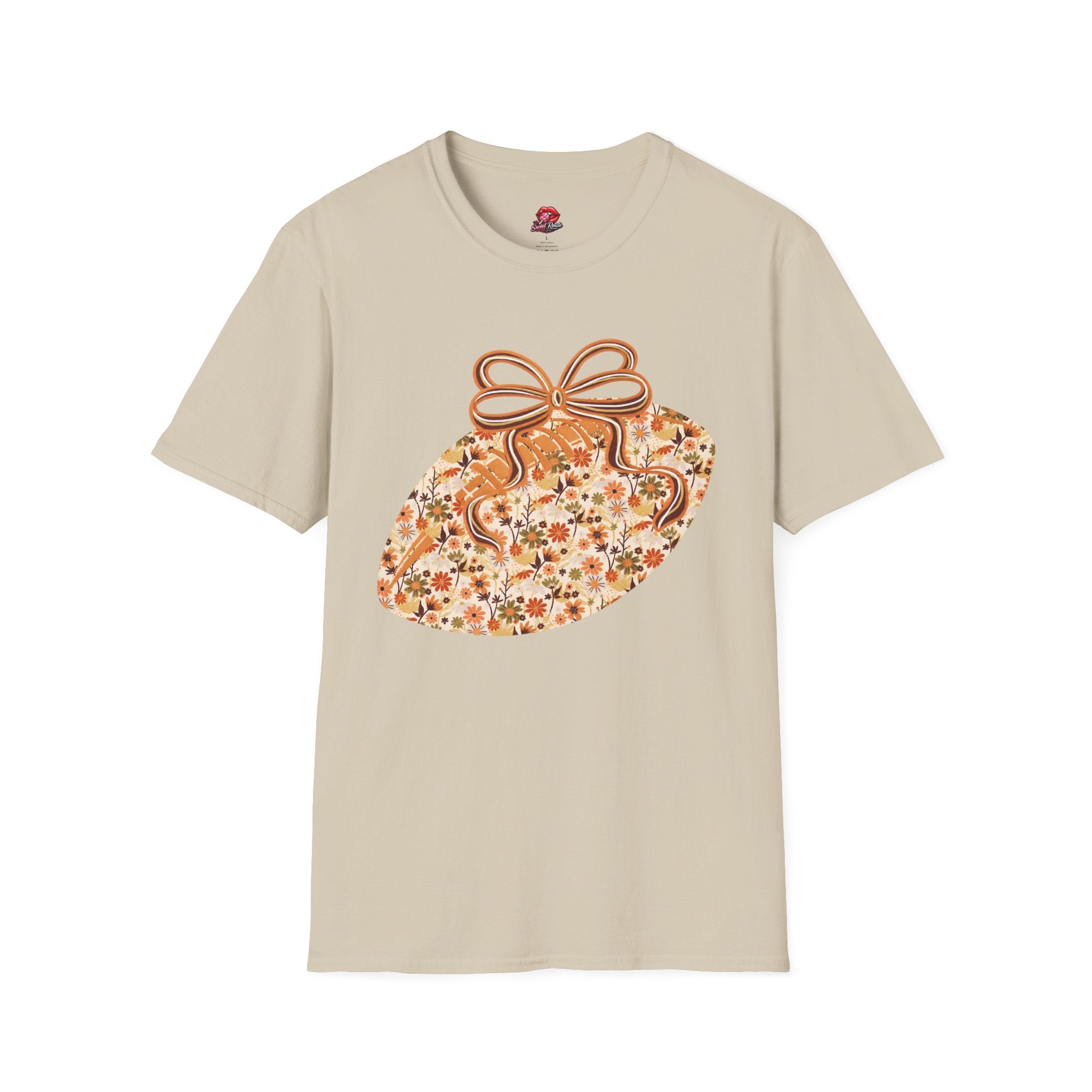 Floral Pumpkin Bow T‑Shirt