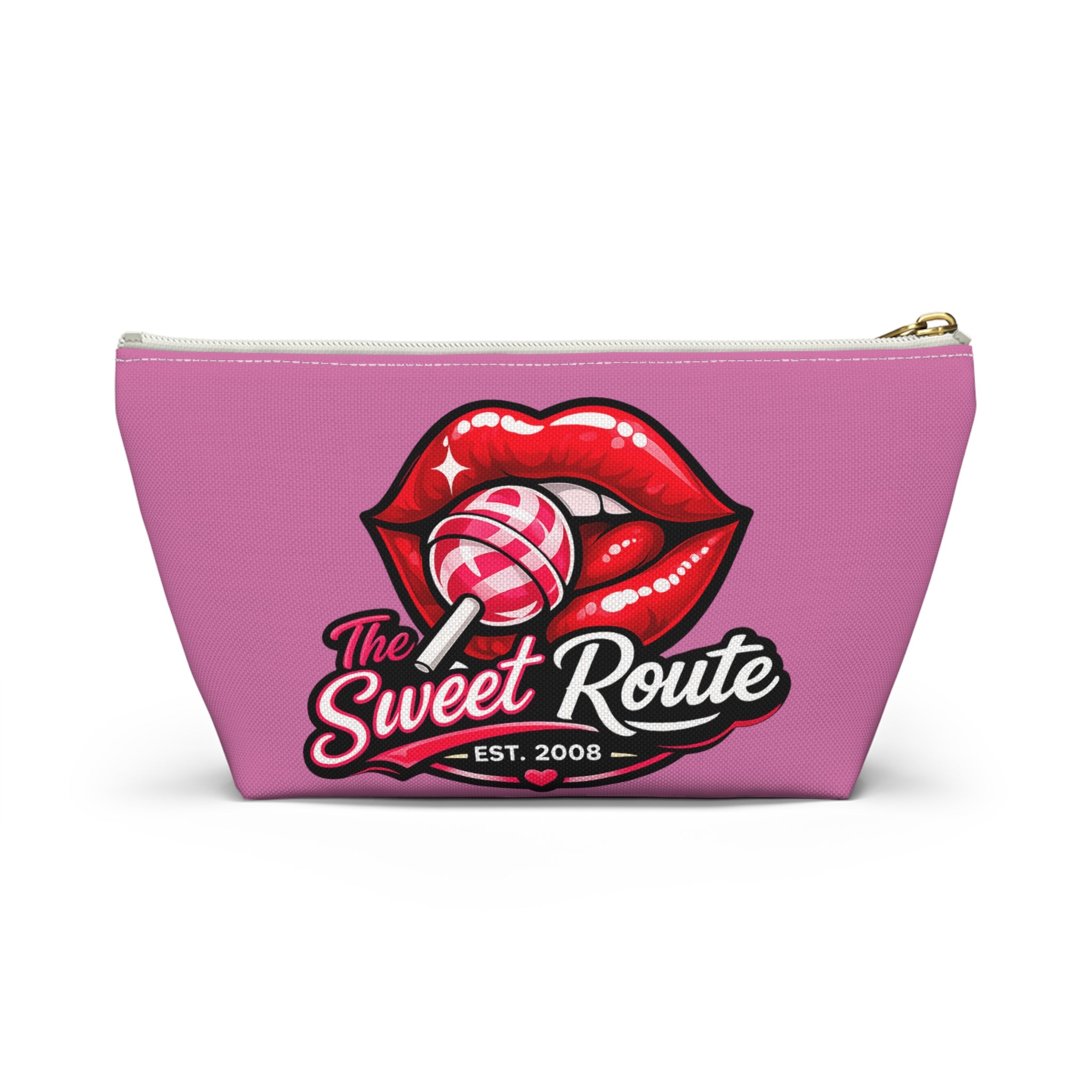 Sweet Route Pink Logo Accessory Pouch