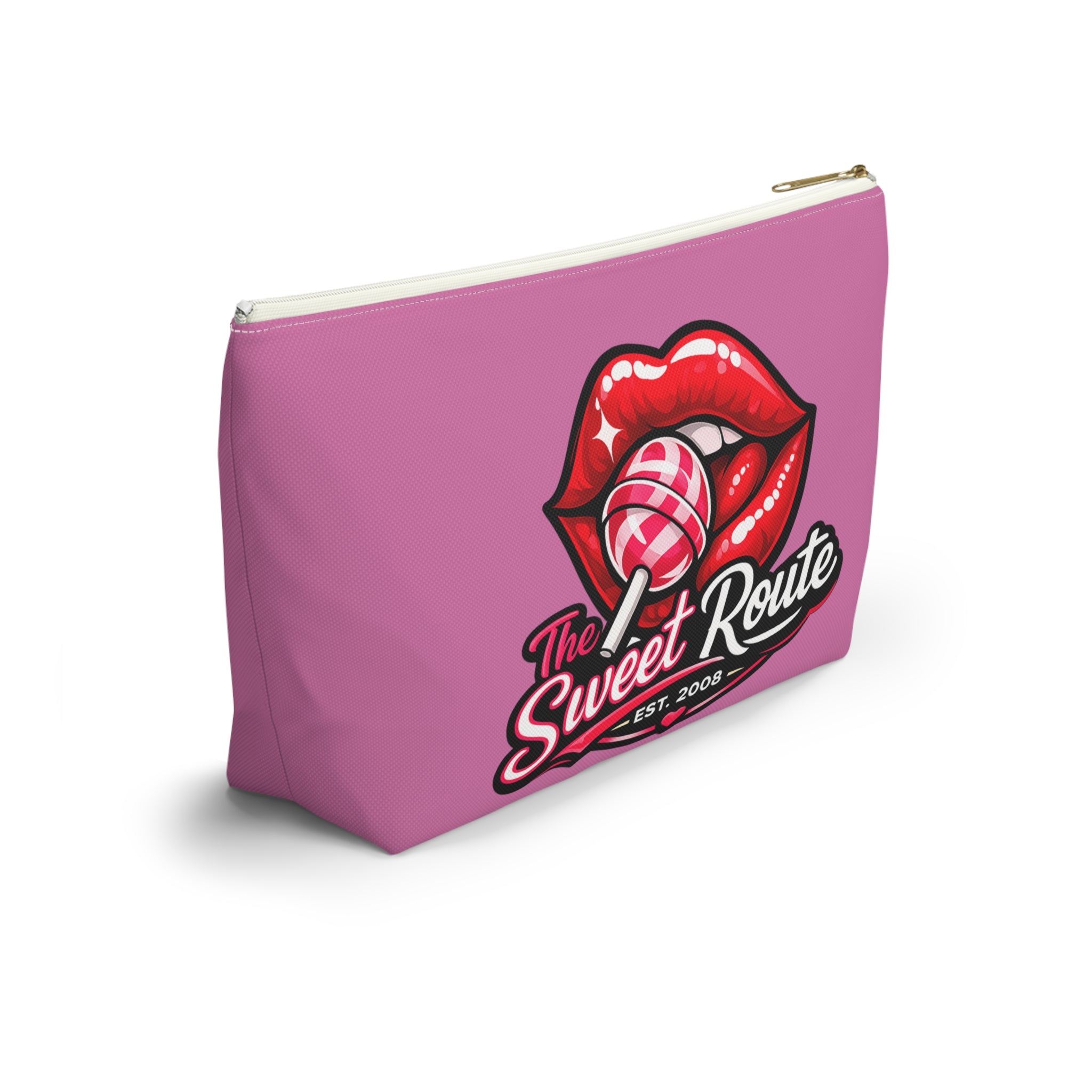 Sweet Route Pink Logo Accessory Pouch
