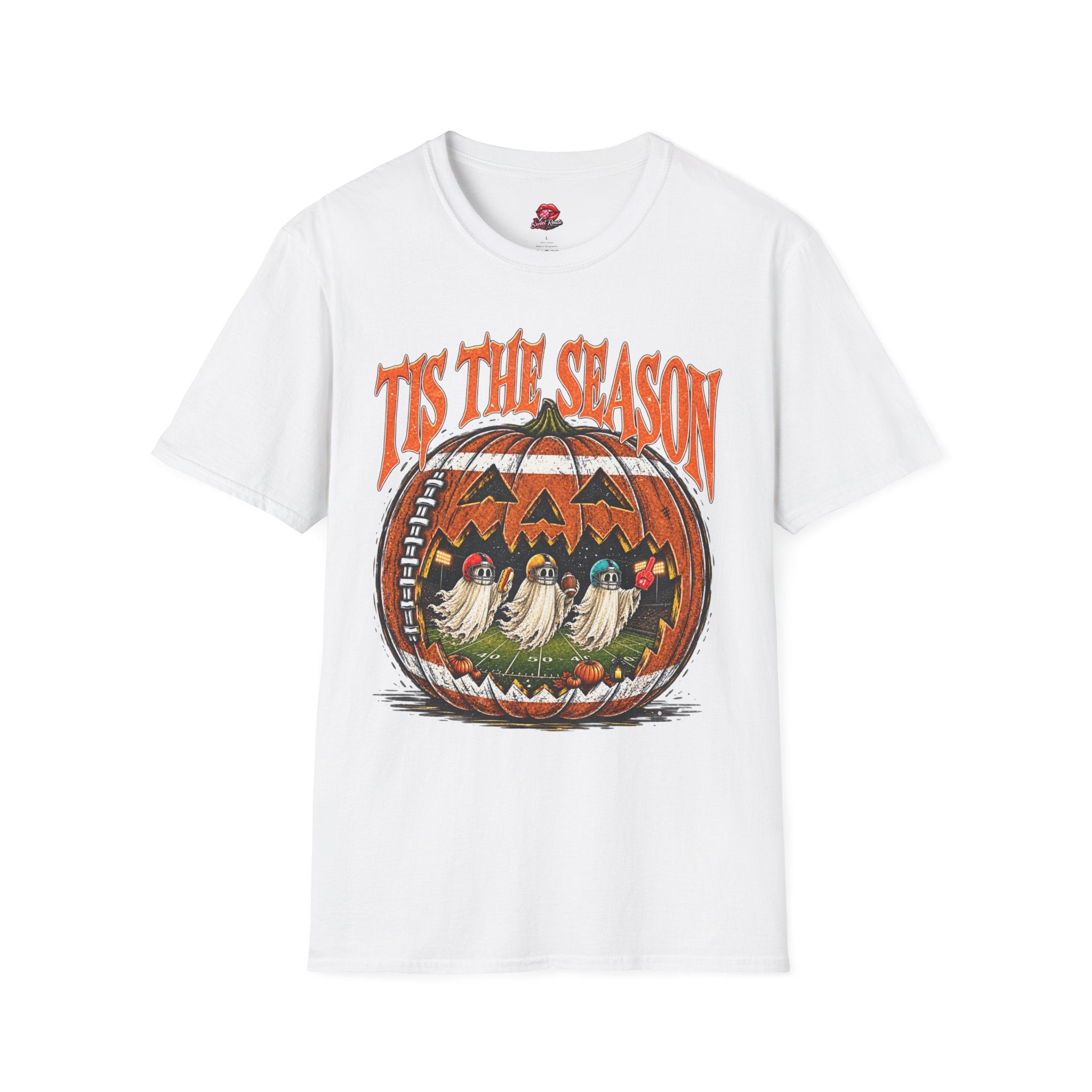 Tis The Season Vintage Jack-o'-Lantern Football Shirt